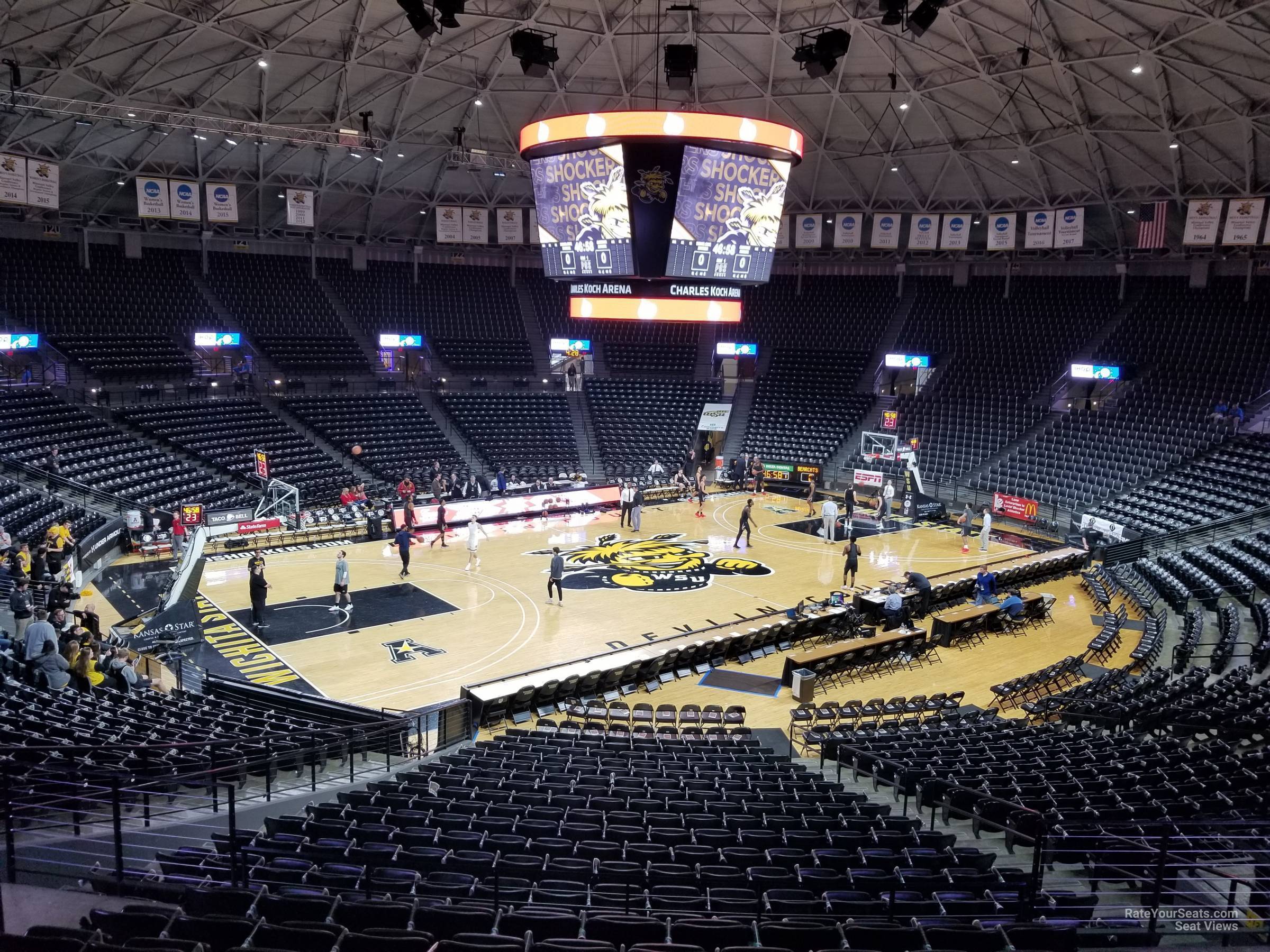 section 112, row 25 seat view  - charles koch arena