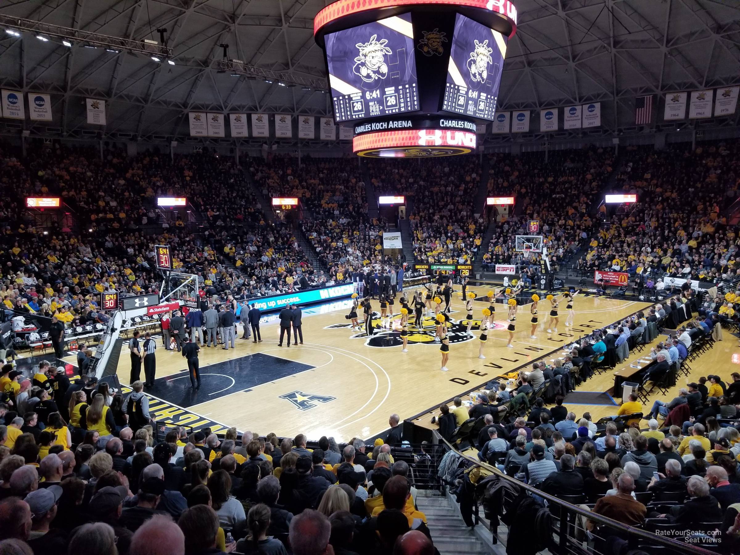 section 113, row 21 seat view  - charles koch arena