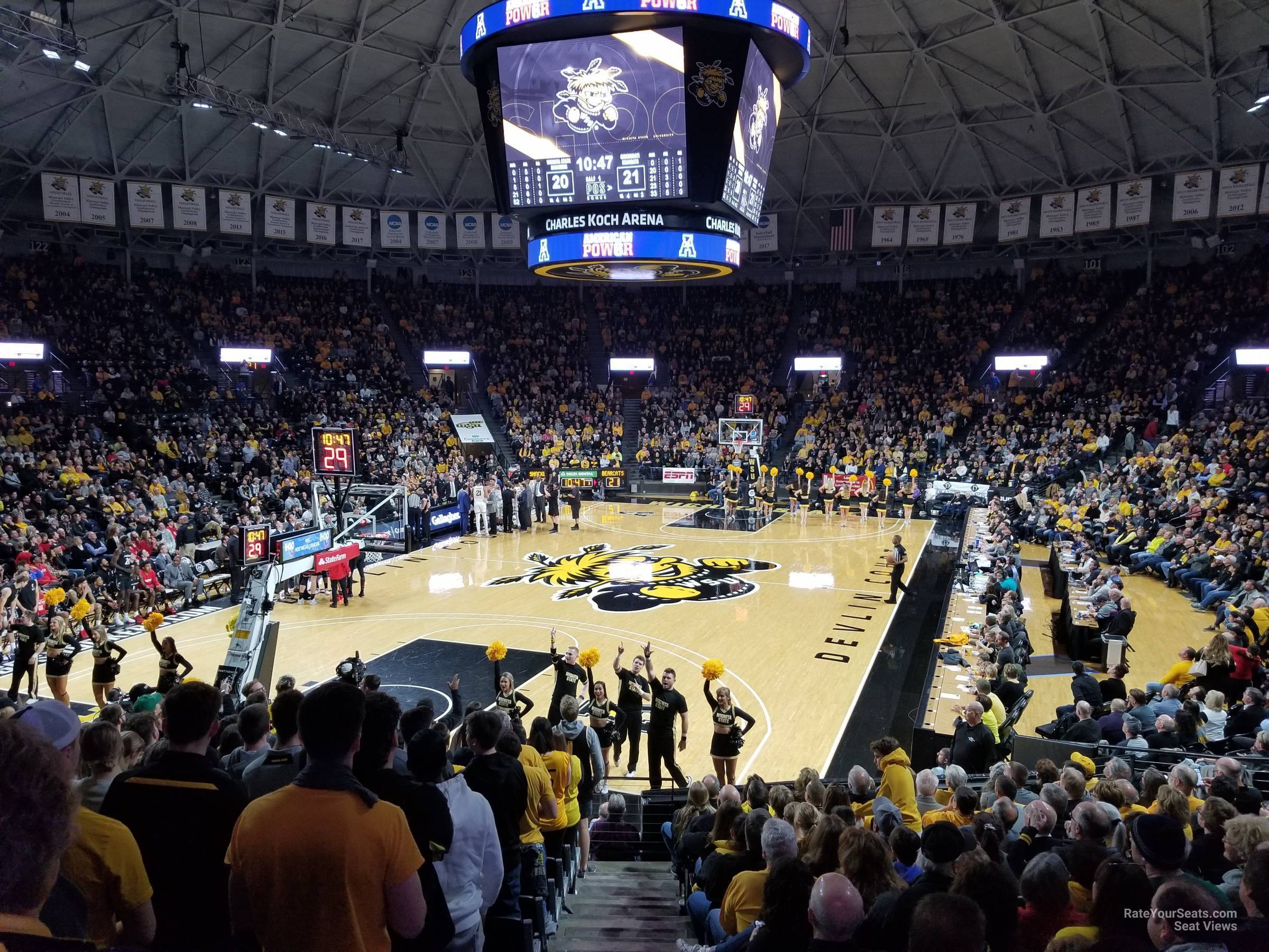 section 114, row 16 seat view  - charles koch arena
