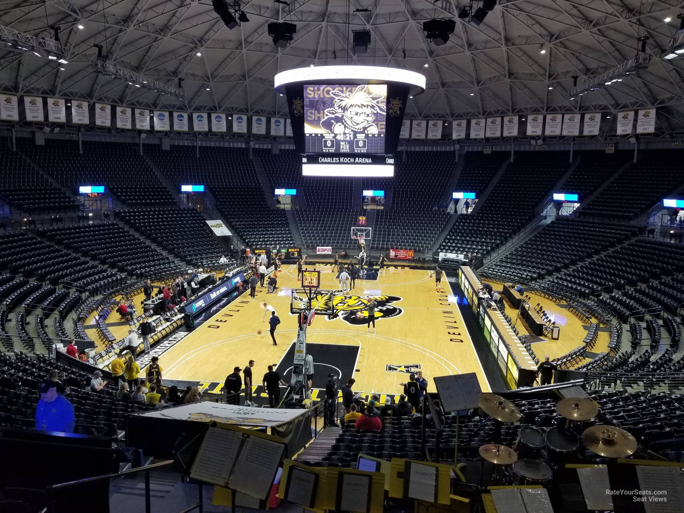 section 116, row 25 seat view  - charles koch arena