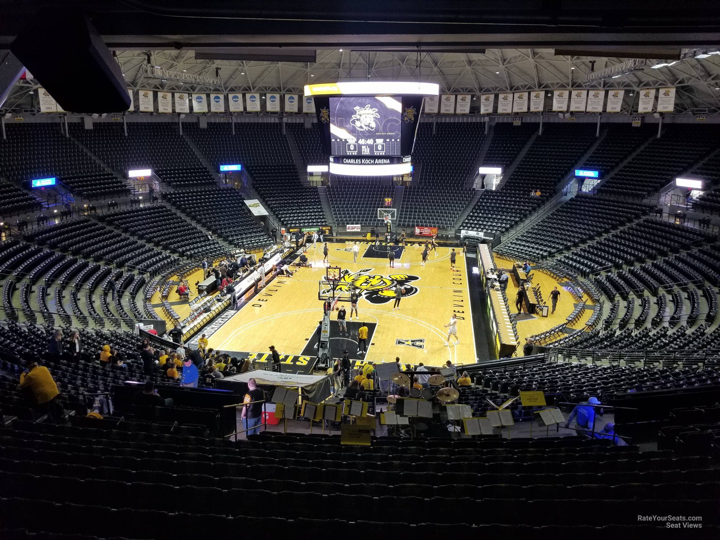 section 116, row 34 seat view  - charles koch arena