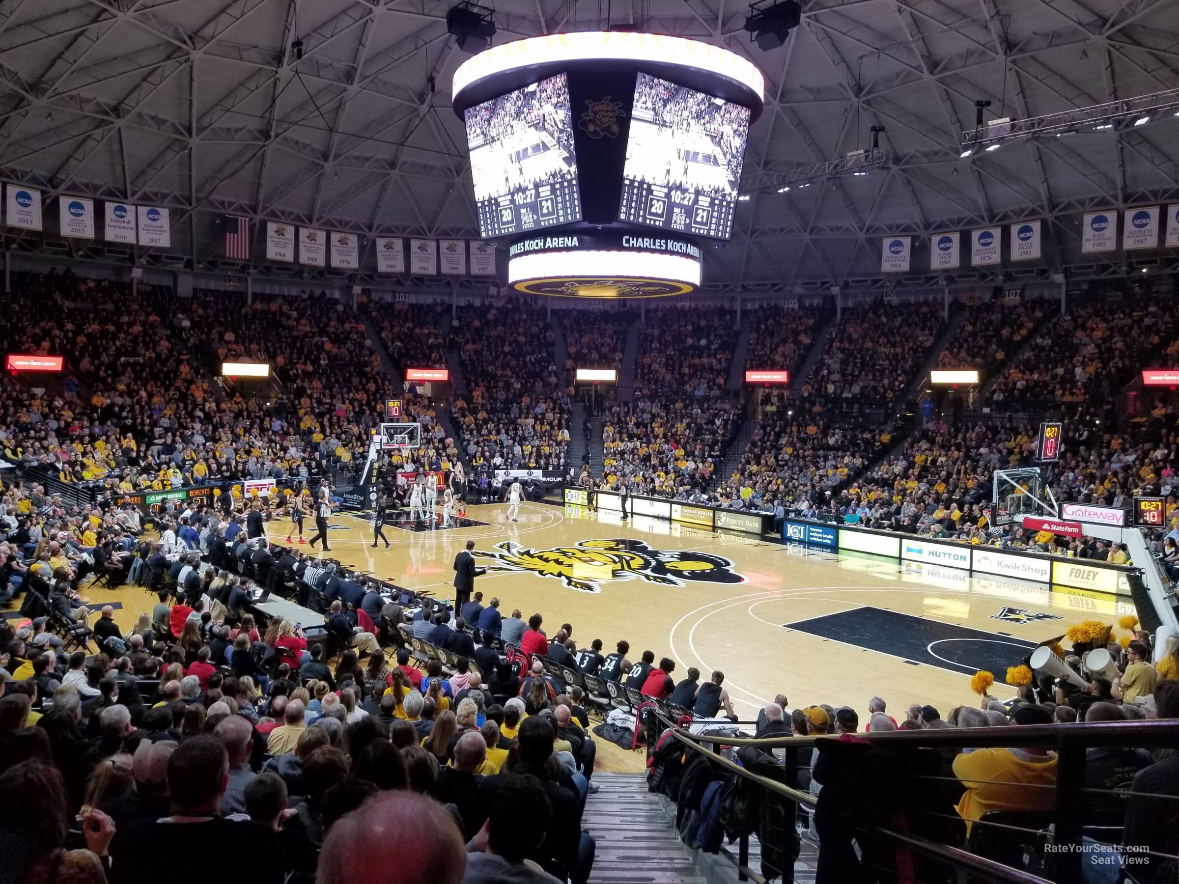section 118, row 16 seat view  - charles koch arena