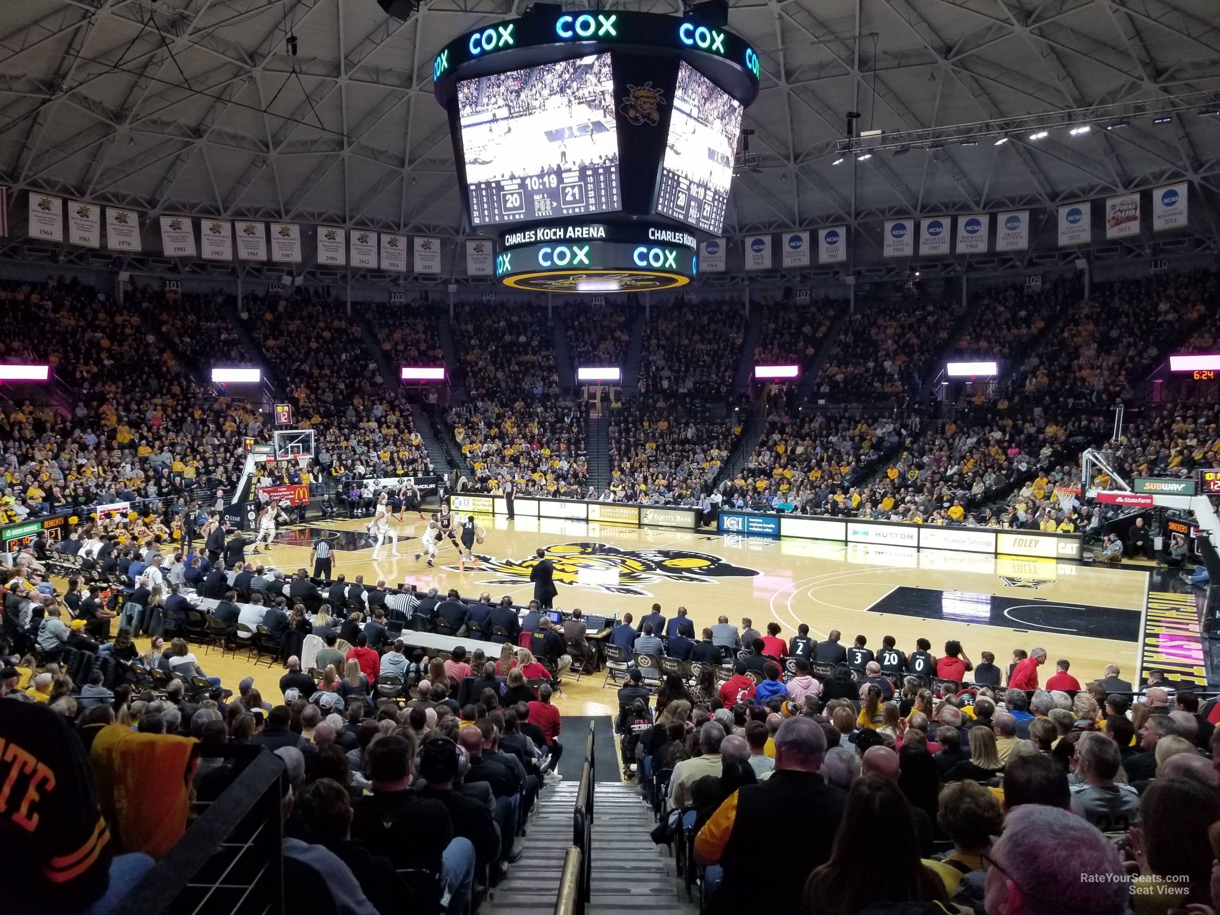 section 119, row 16 seat view  - charles koch arena