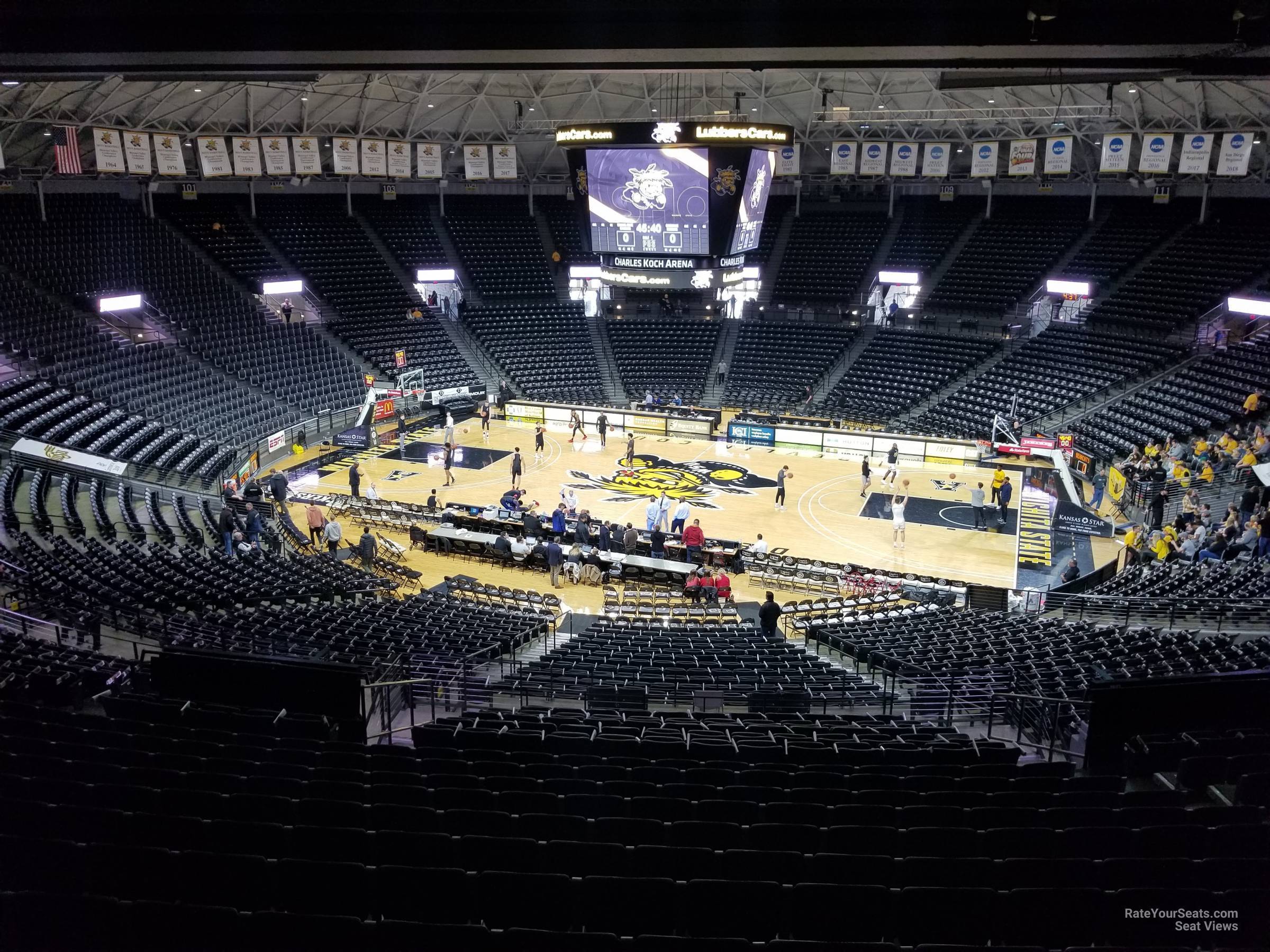 section 120, row 34 seat view  - charles koch arena