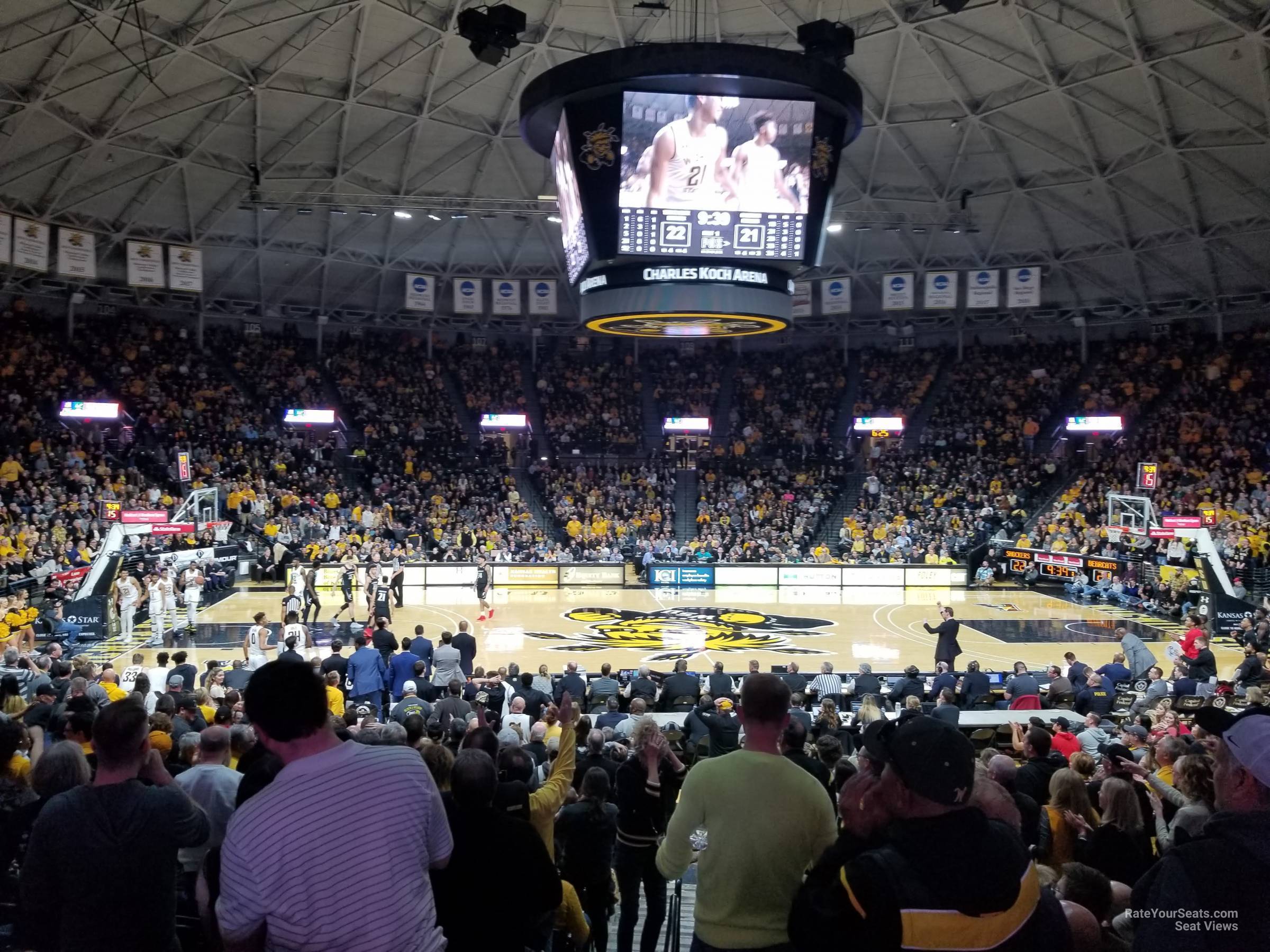 section 121, row 14 seat view  - charles koch arena