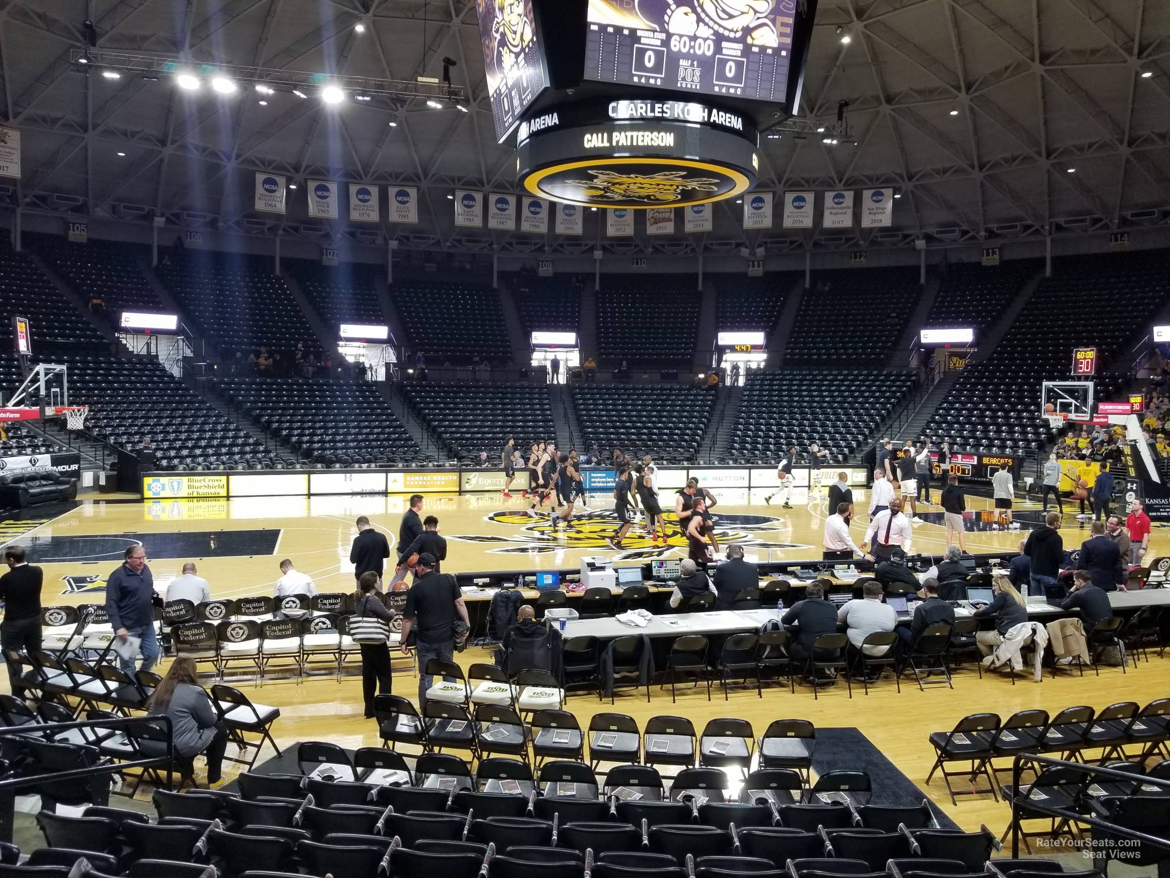 section 122, row 10 seat view  - charles koch arena