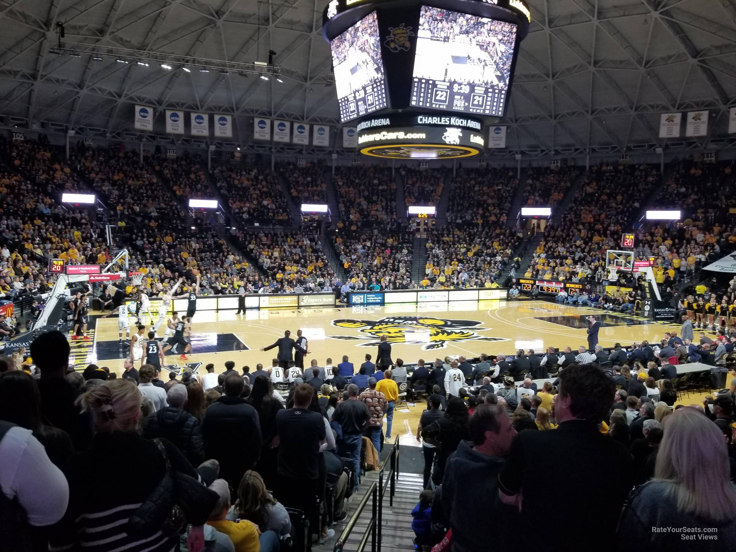 section 122, row 14 seat view  - charles koch arena