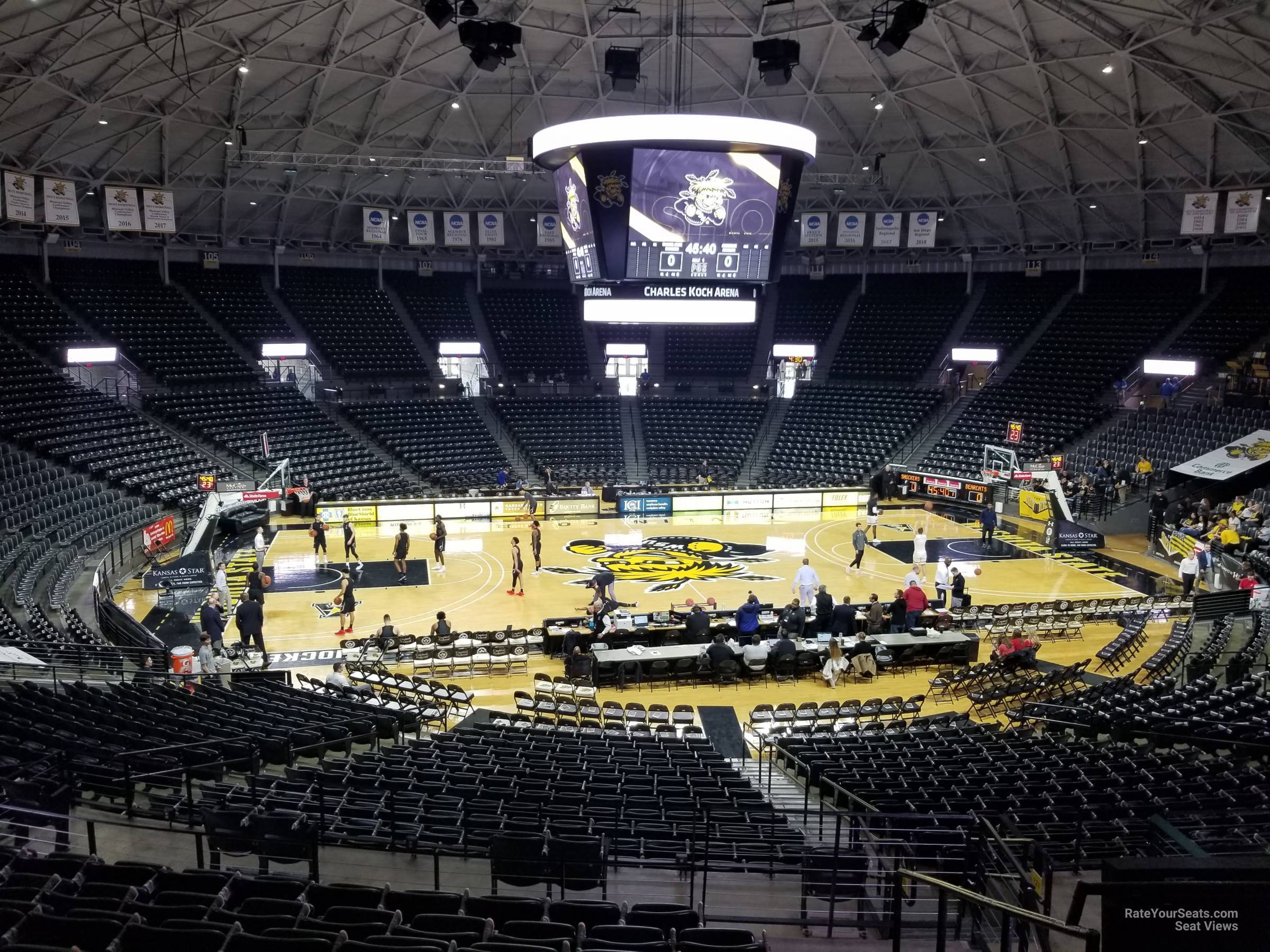 section 122, row 25 seat view  - charles koch arena