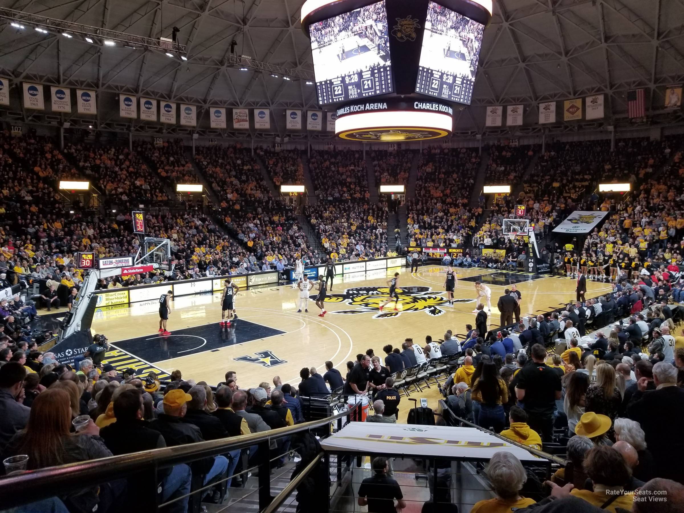 section 123, row 16 seat view  - charles koch arena