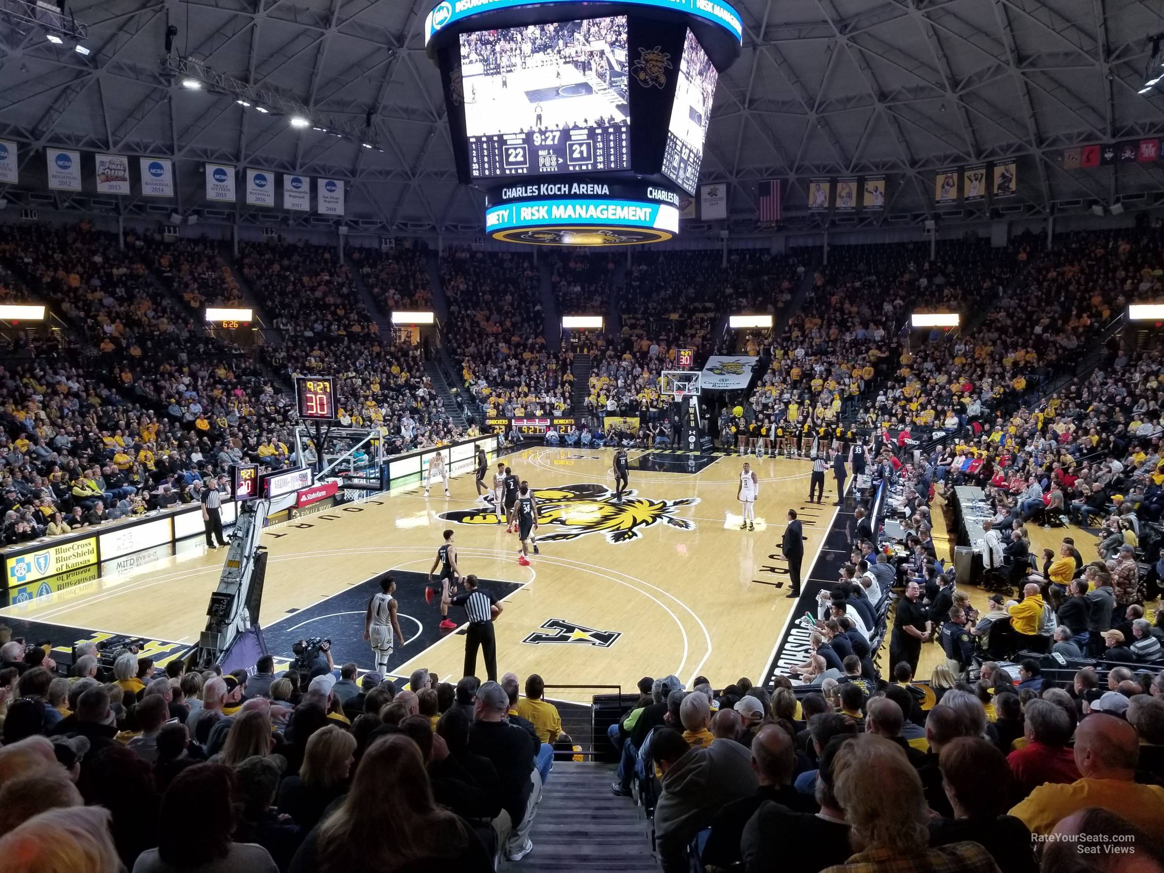 section 124, row 16 seat view  - charles koch arena