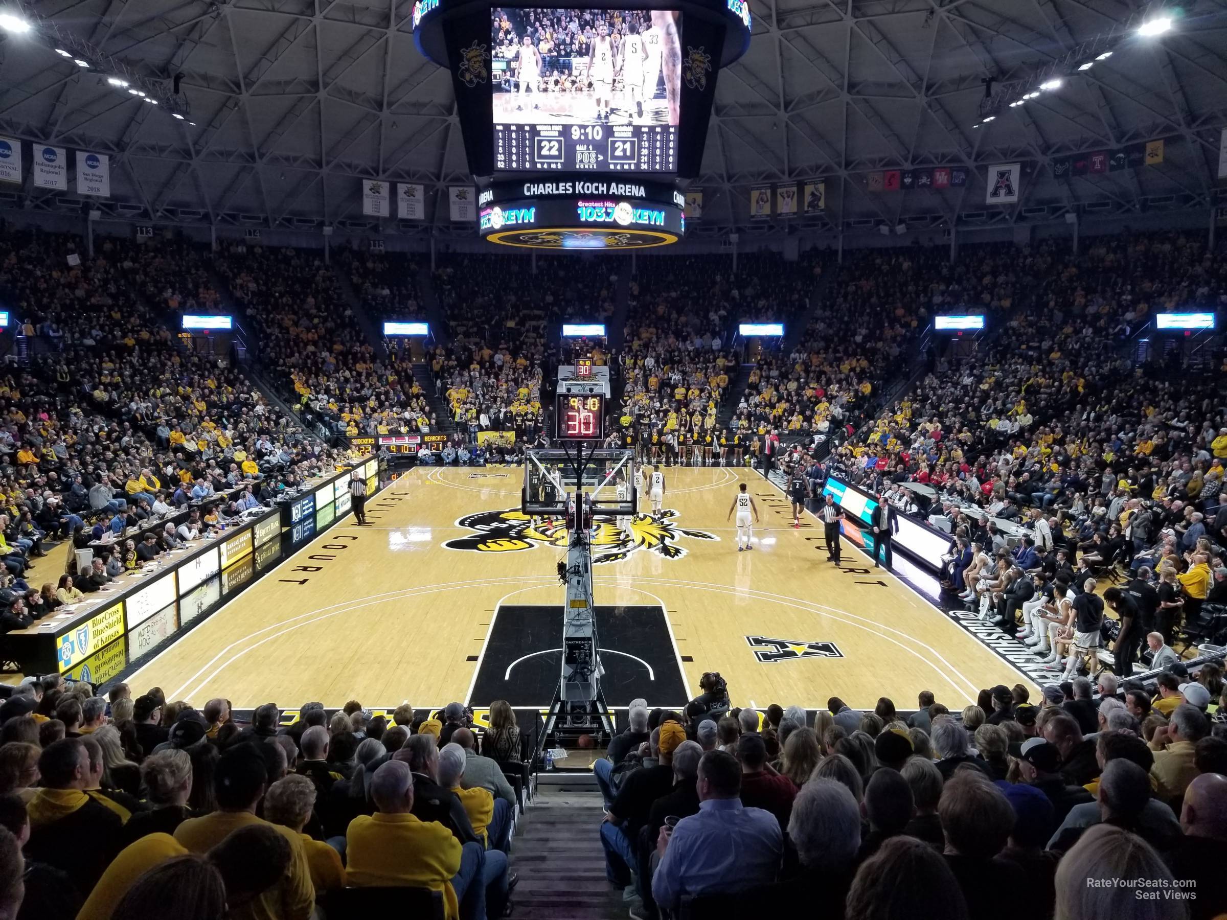 section 125, row 16 seat view  - charles koch arena