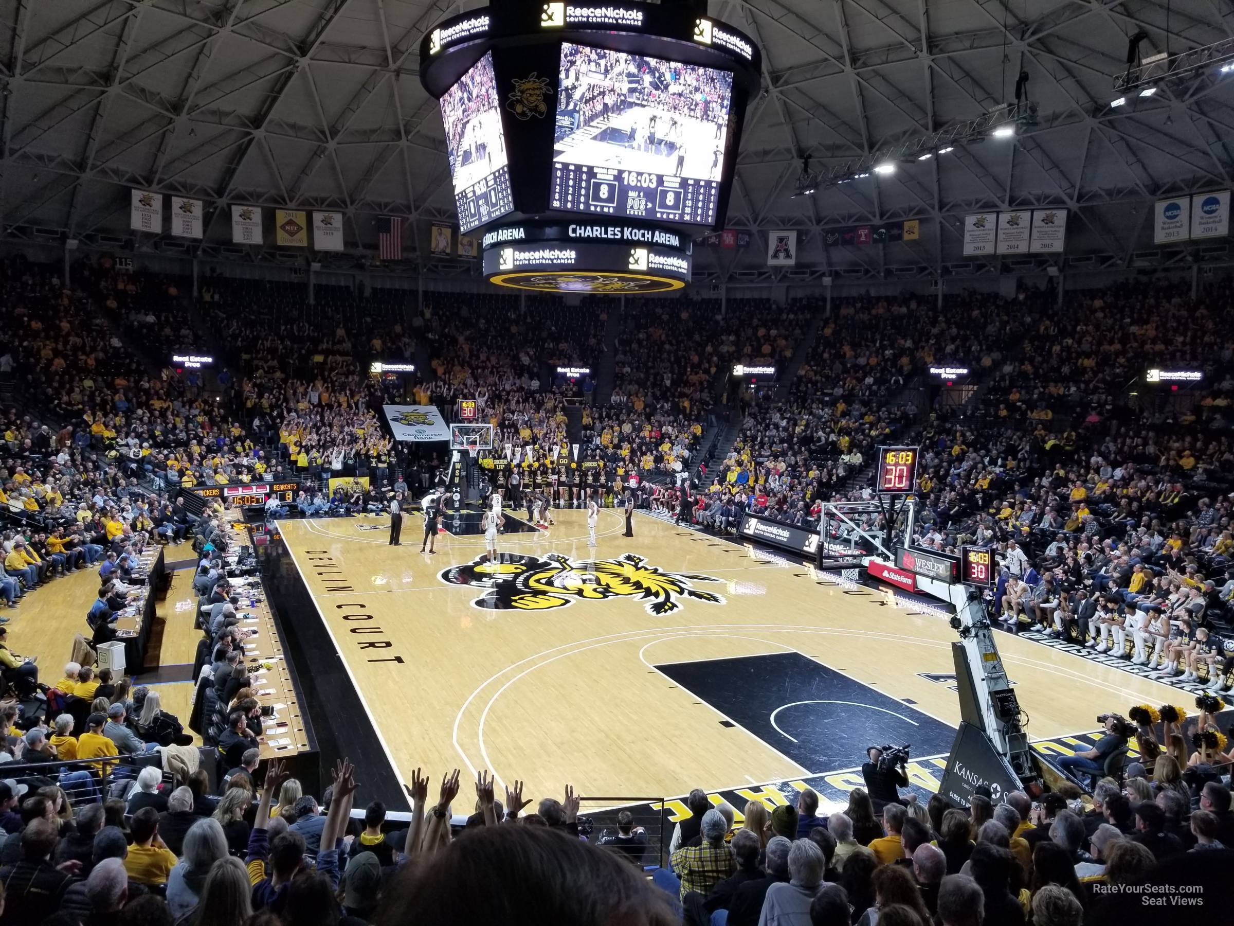 section 126, row 16 seat view  - charles koch arena