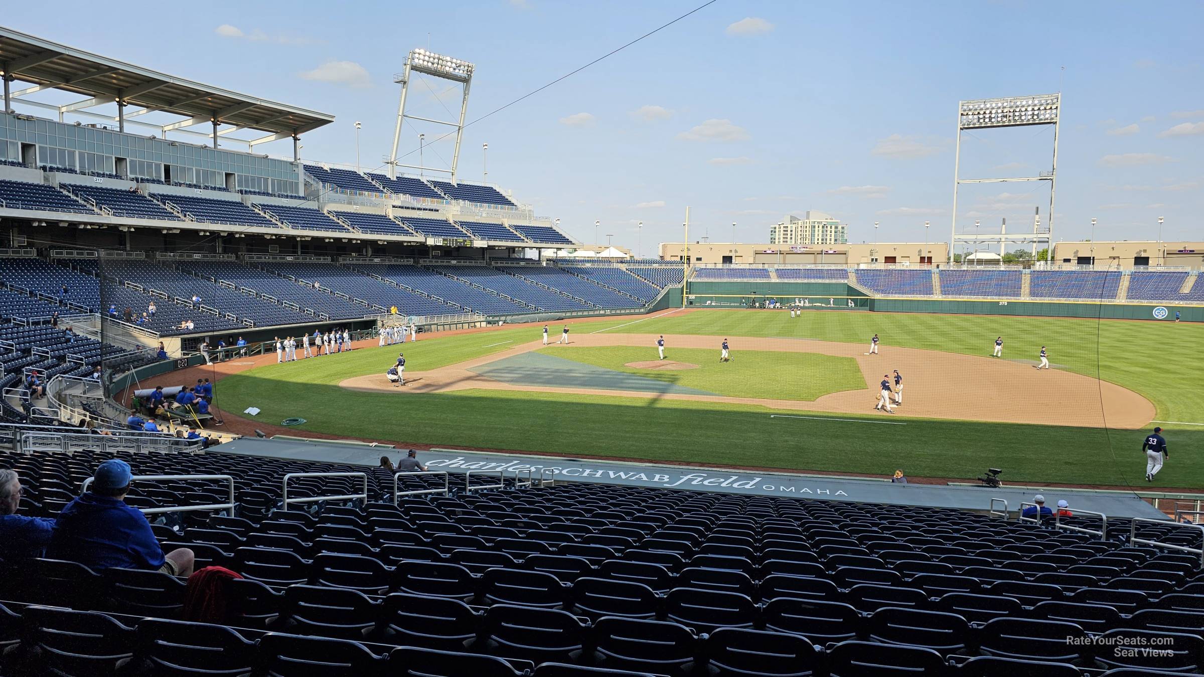 section 107, row 28 seat view - charles schwab field