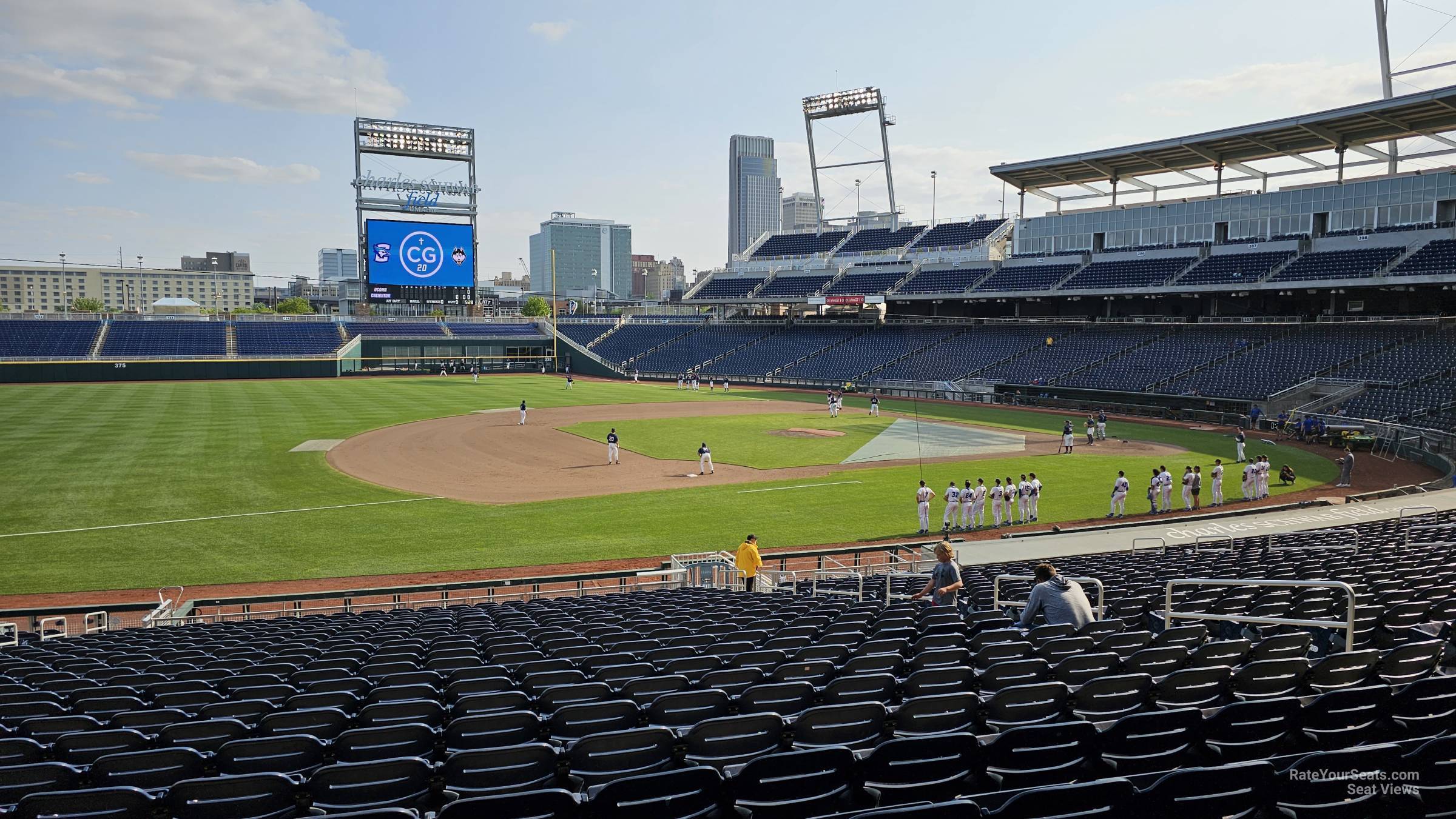 section 119, row 28 seat view - charles schwab field