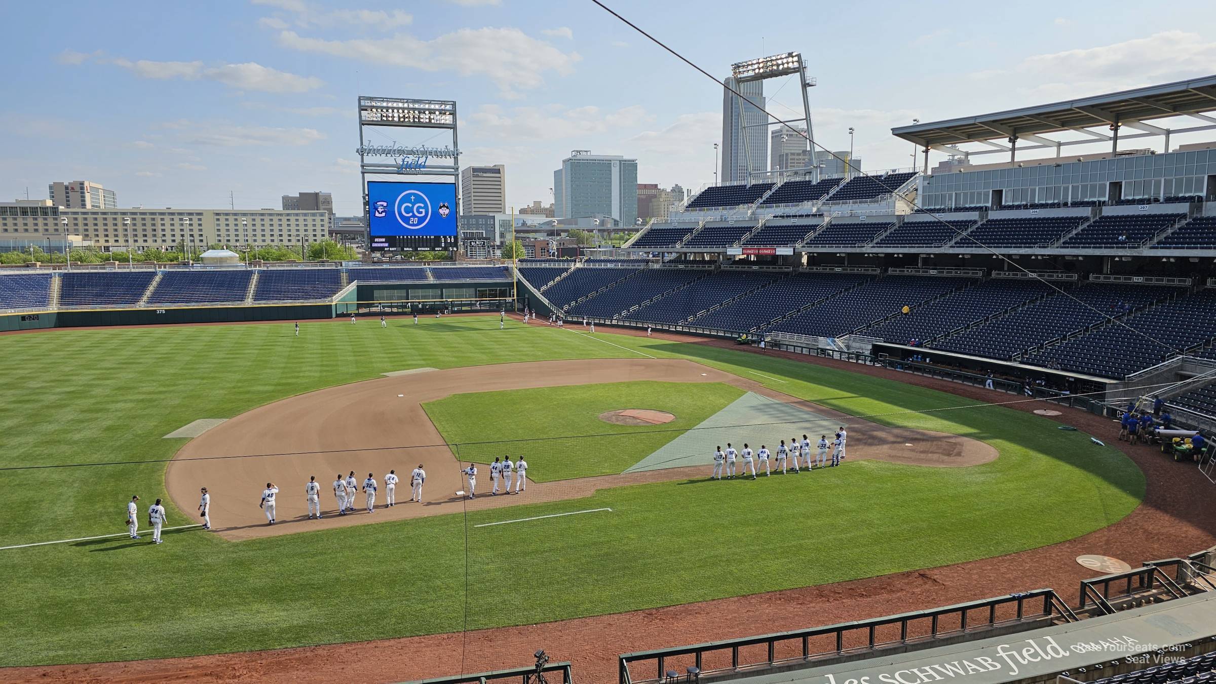 section 218, row 2 seat view - charles schwab field