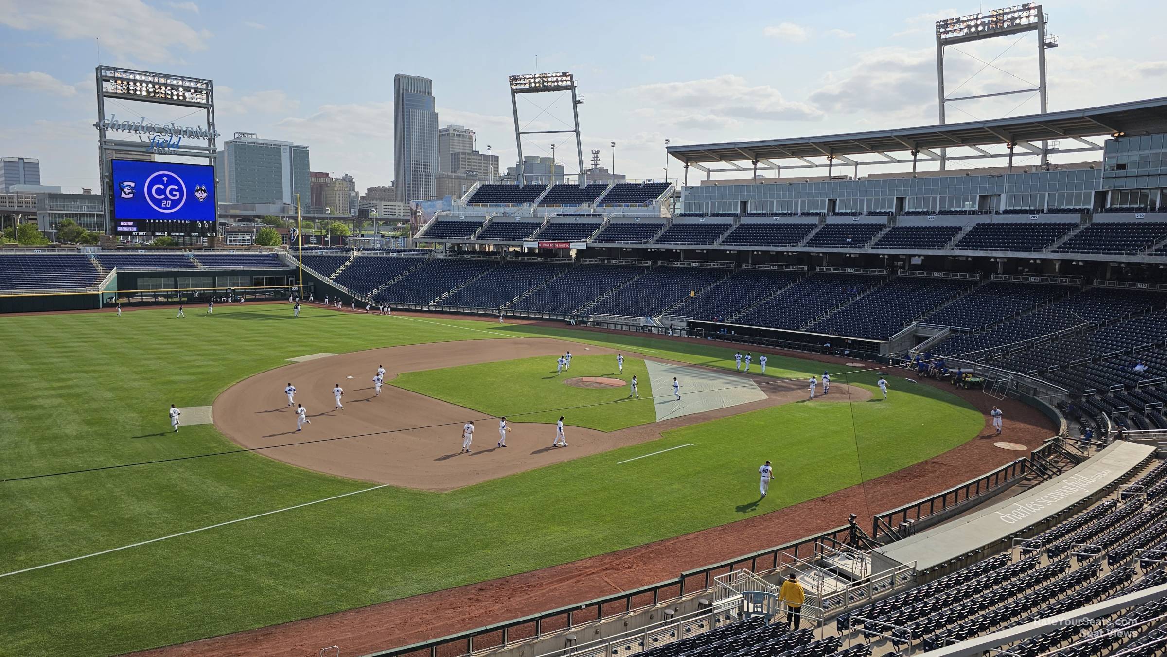 section 220, row 2 seat view - charles schwab field