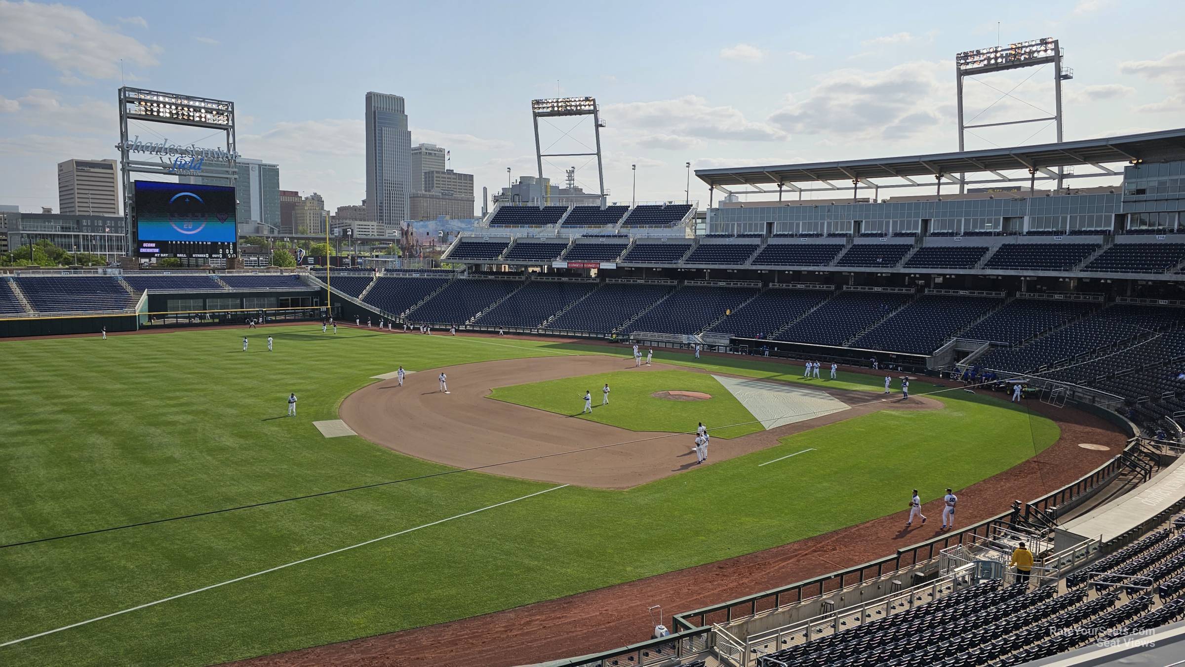section 221, row 2 seat view - charles schwab field