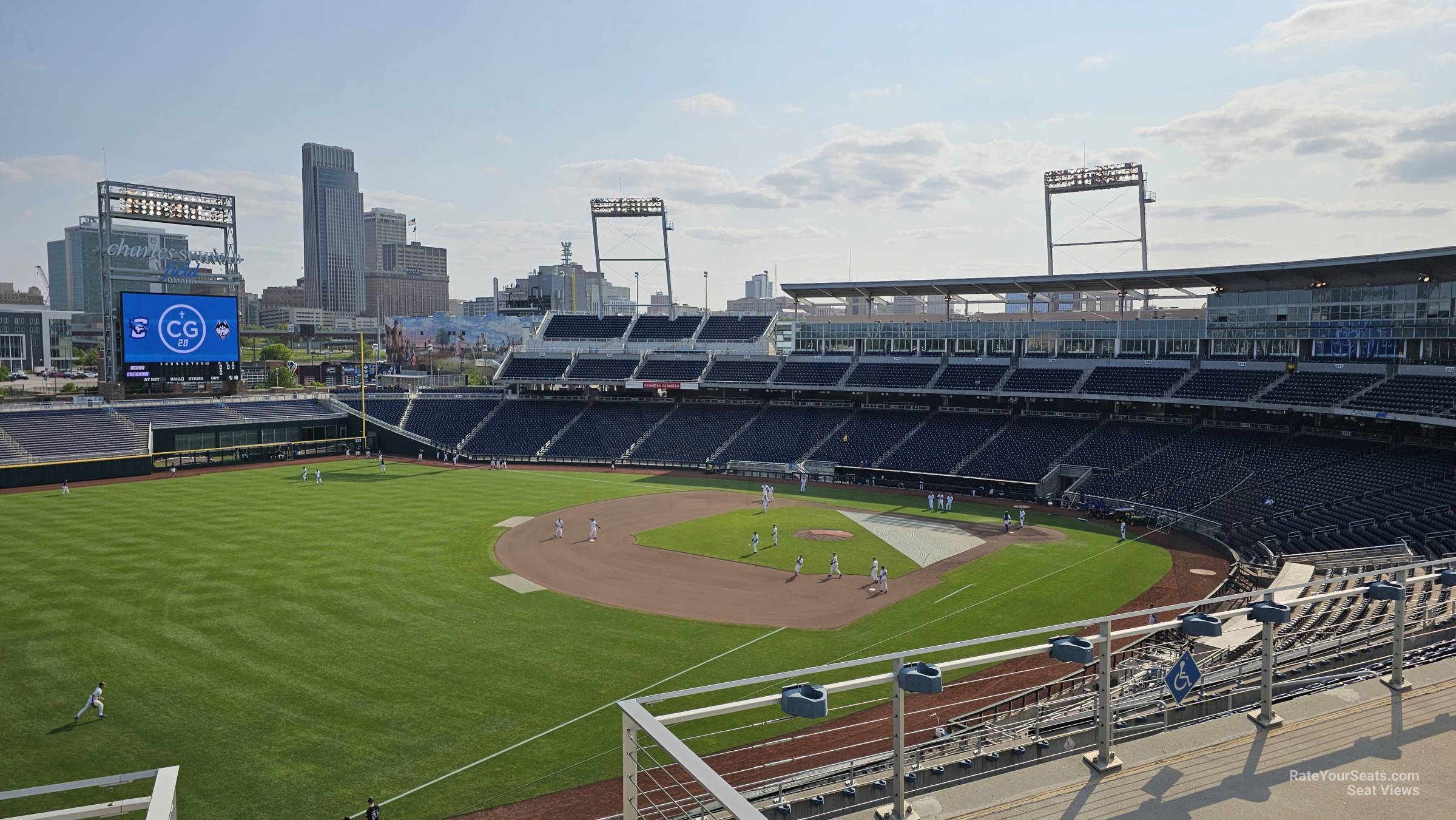 section 323, row a seat view  - charles schwab field