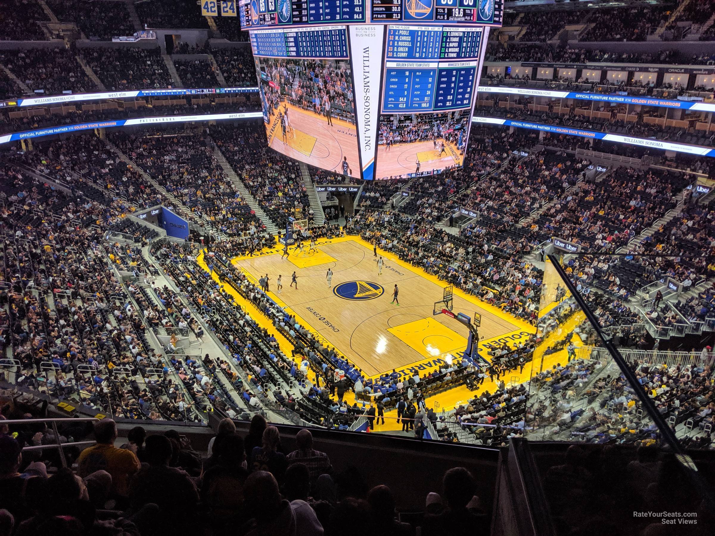 section 201, row 8_2 seat view  for basketball - chase center