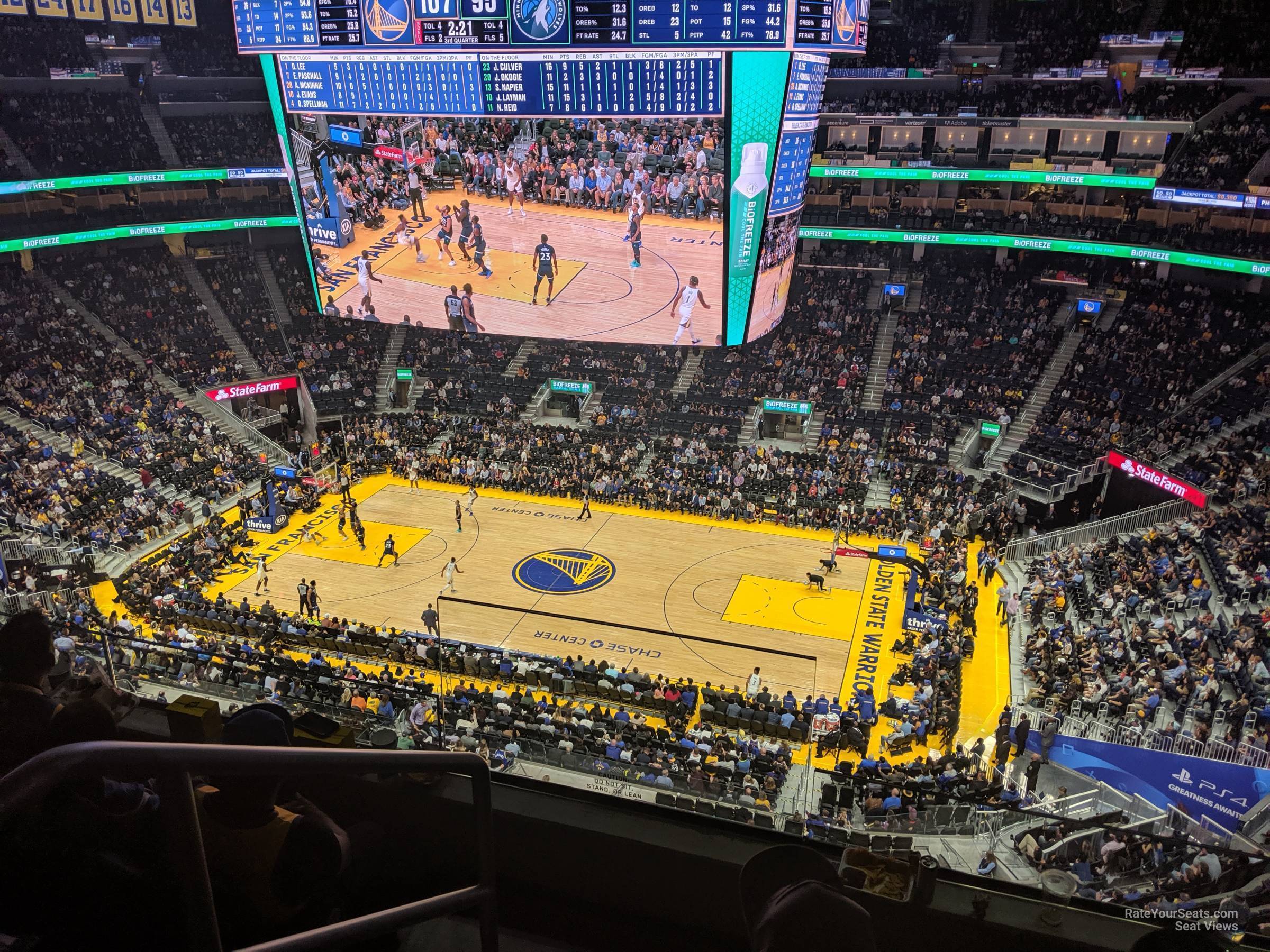 section 204, row 8 seat view  for basketball - chase center