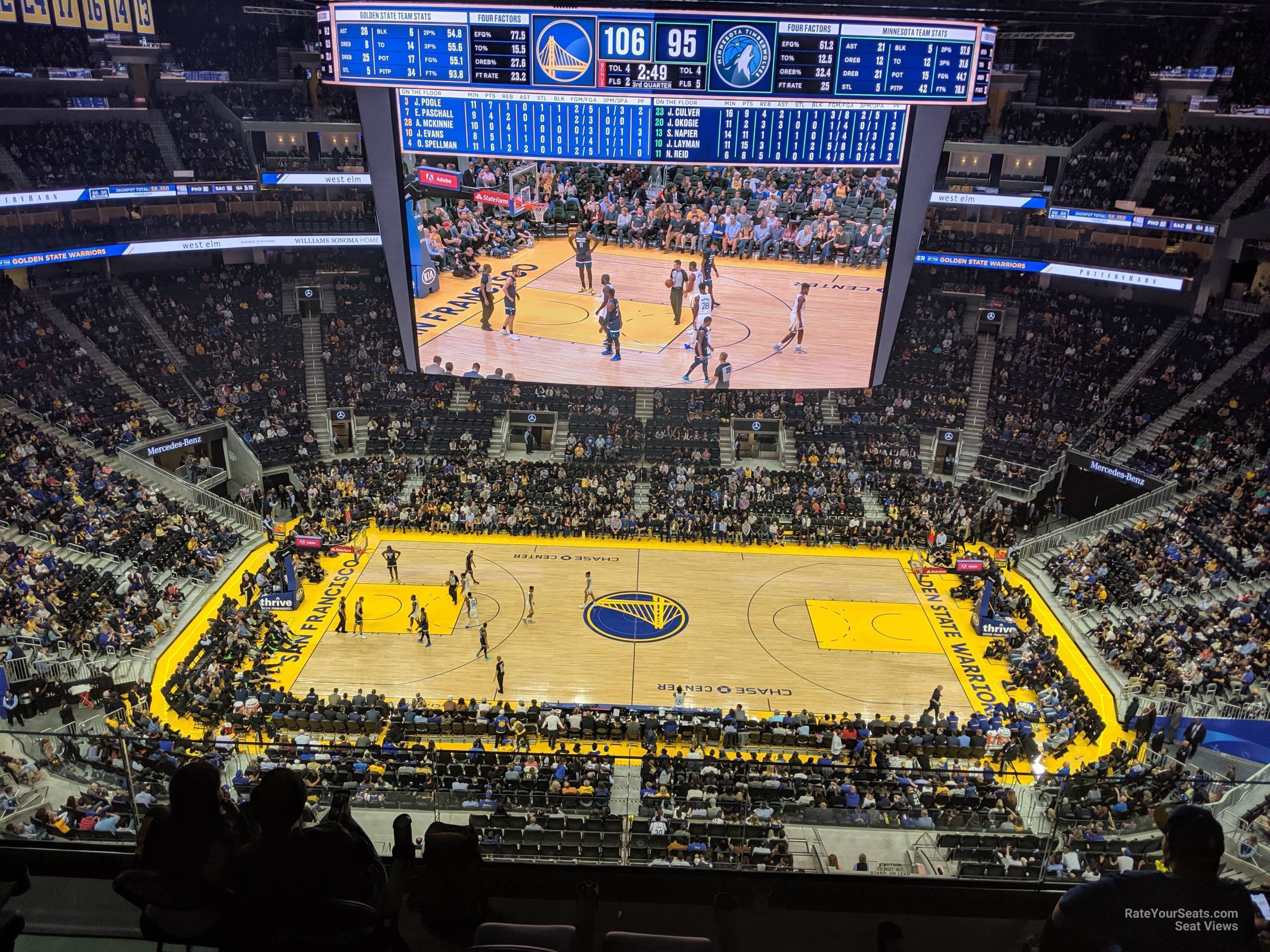 Section 206 at Chase Center Golden State Warriors