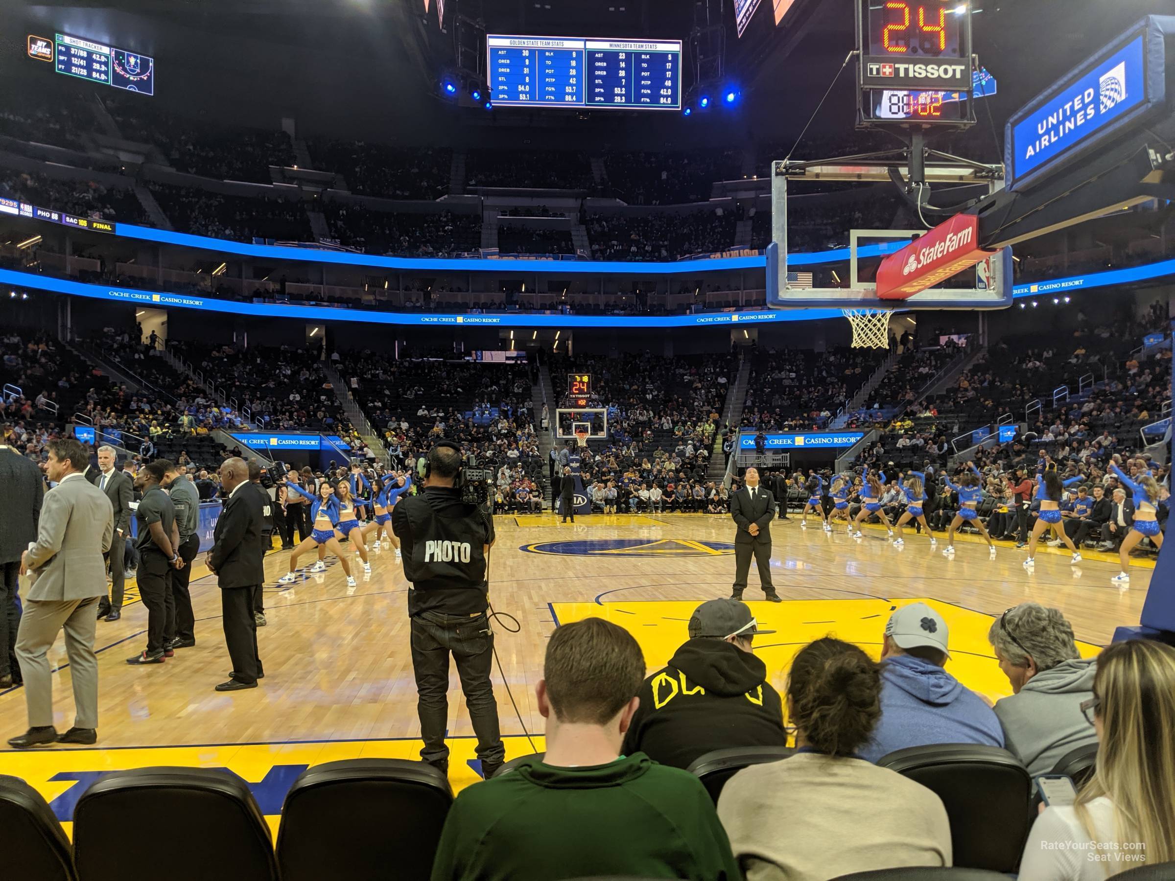 section 21, row a1 seat view  for basketball - chase center