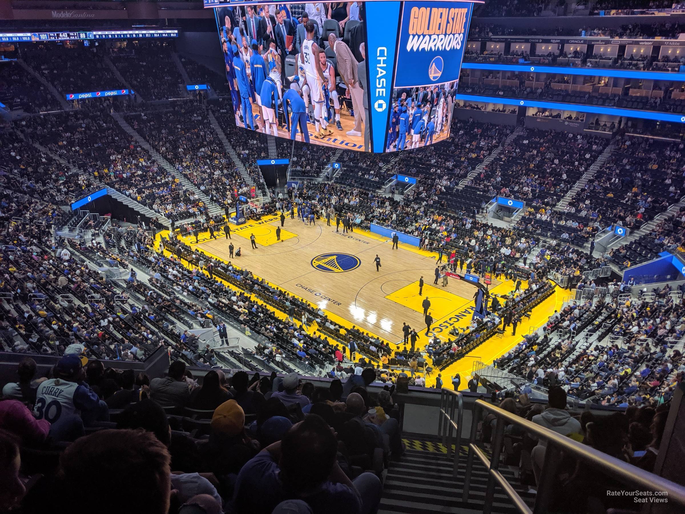 section 217, row 8 seat view  for basketball - chase center