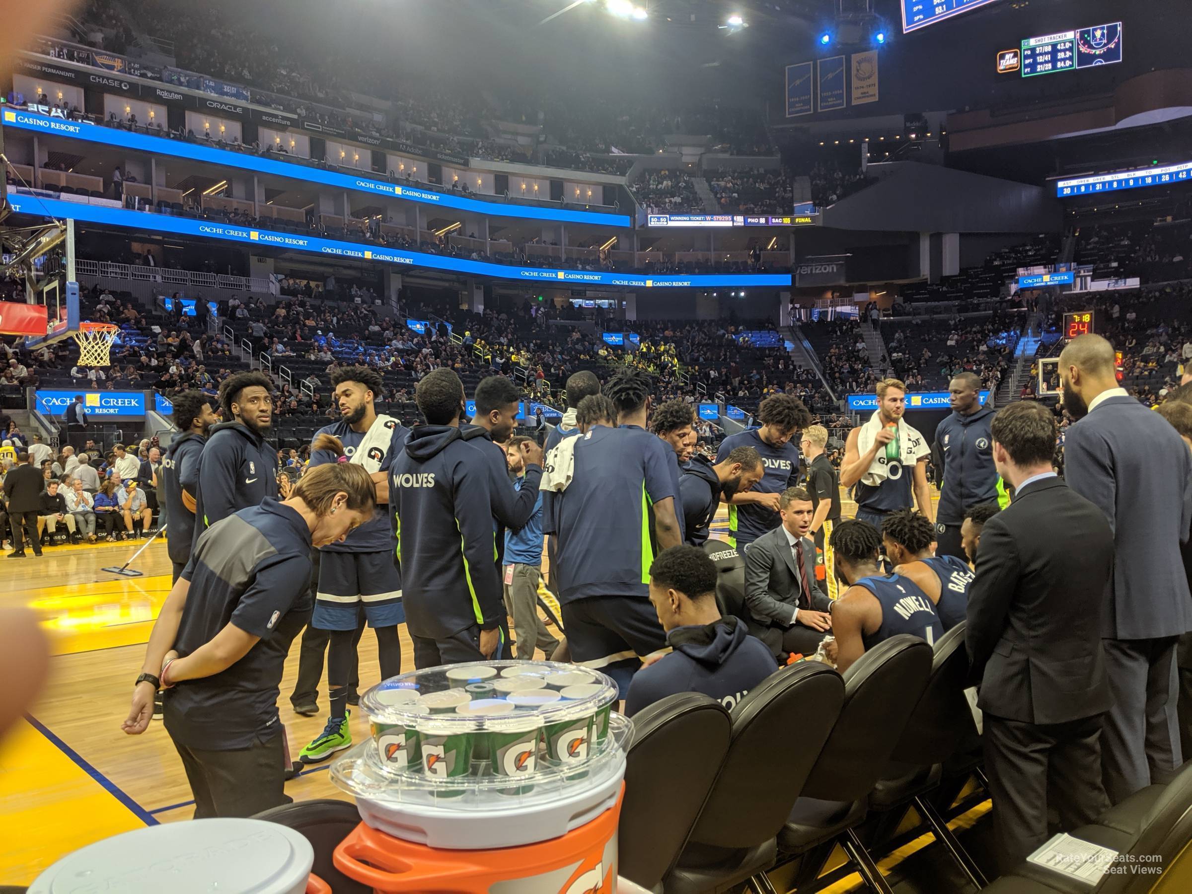 section 5, row a1 seat view  for basketball - chase center