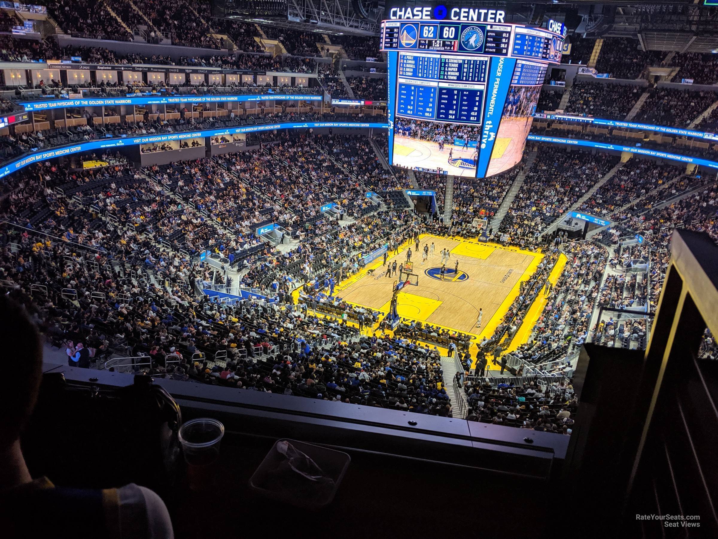 bridge 1 seat view  for basketball - chase center