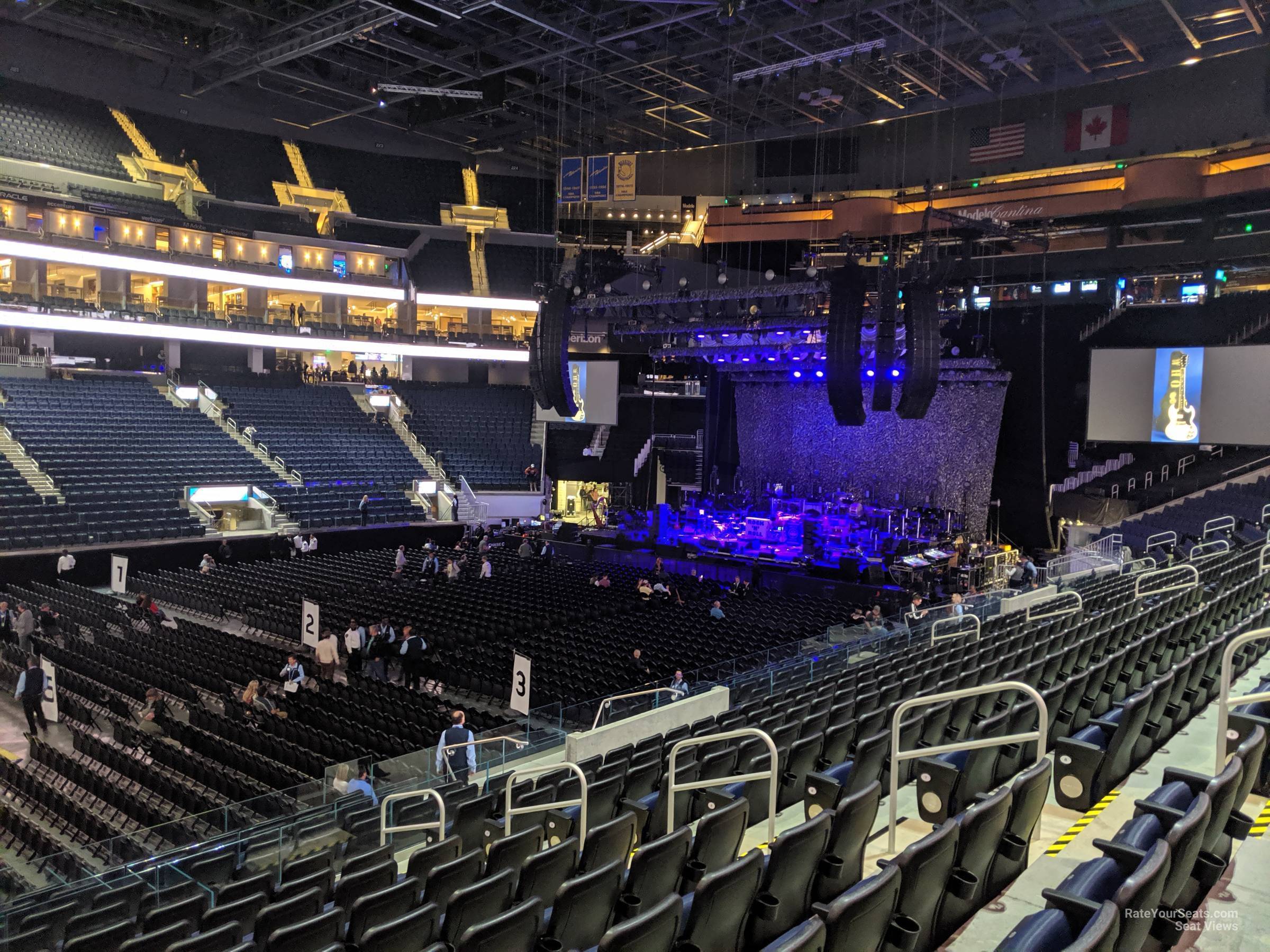 section 105, row 13 seat view  for concert - chase center