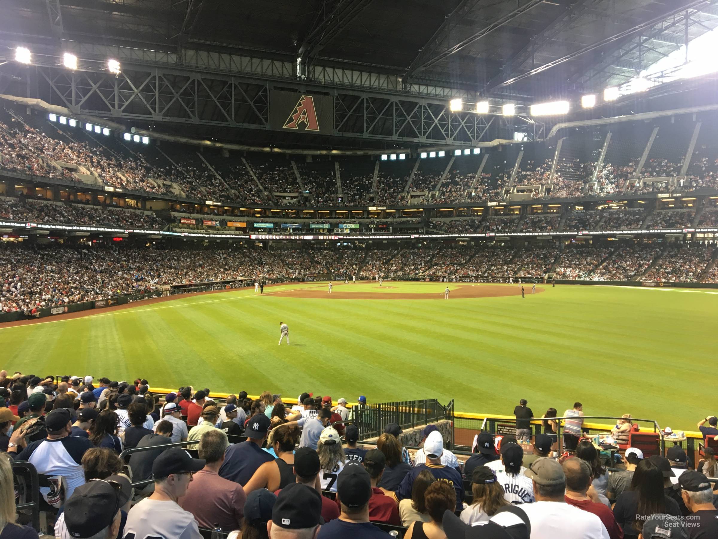 section 101, row 31 seat view  for baseball - chase field