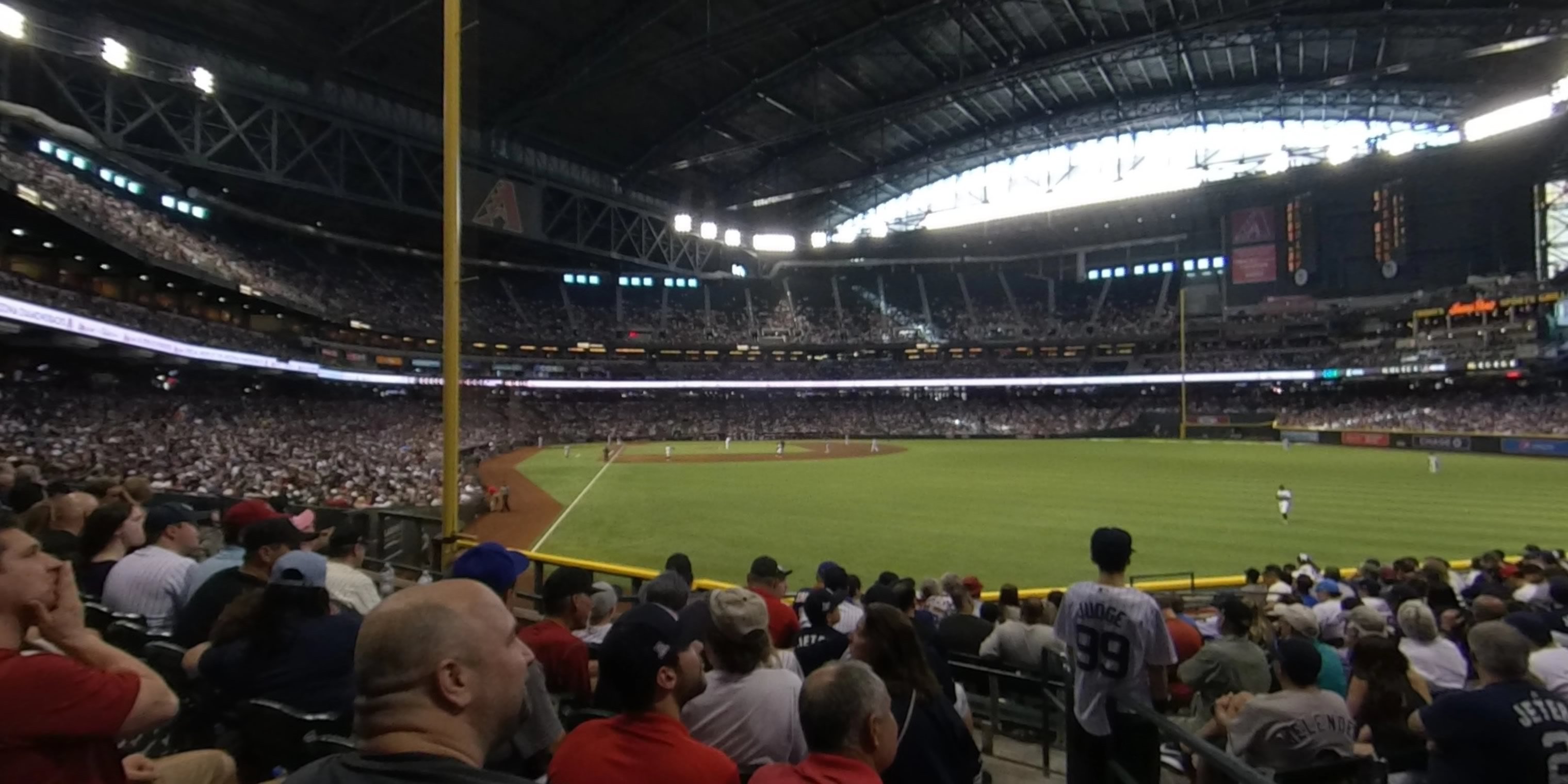 section 105 panoramic seat view  for baseball - chase field