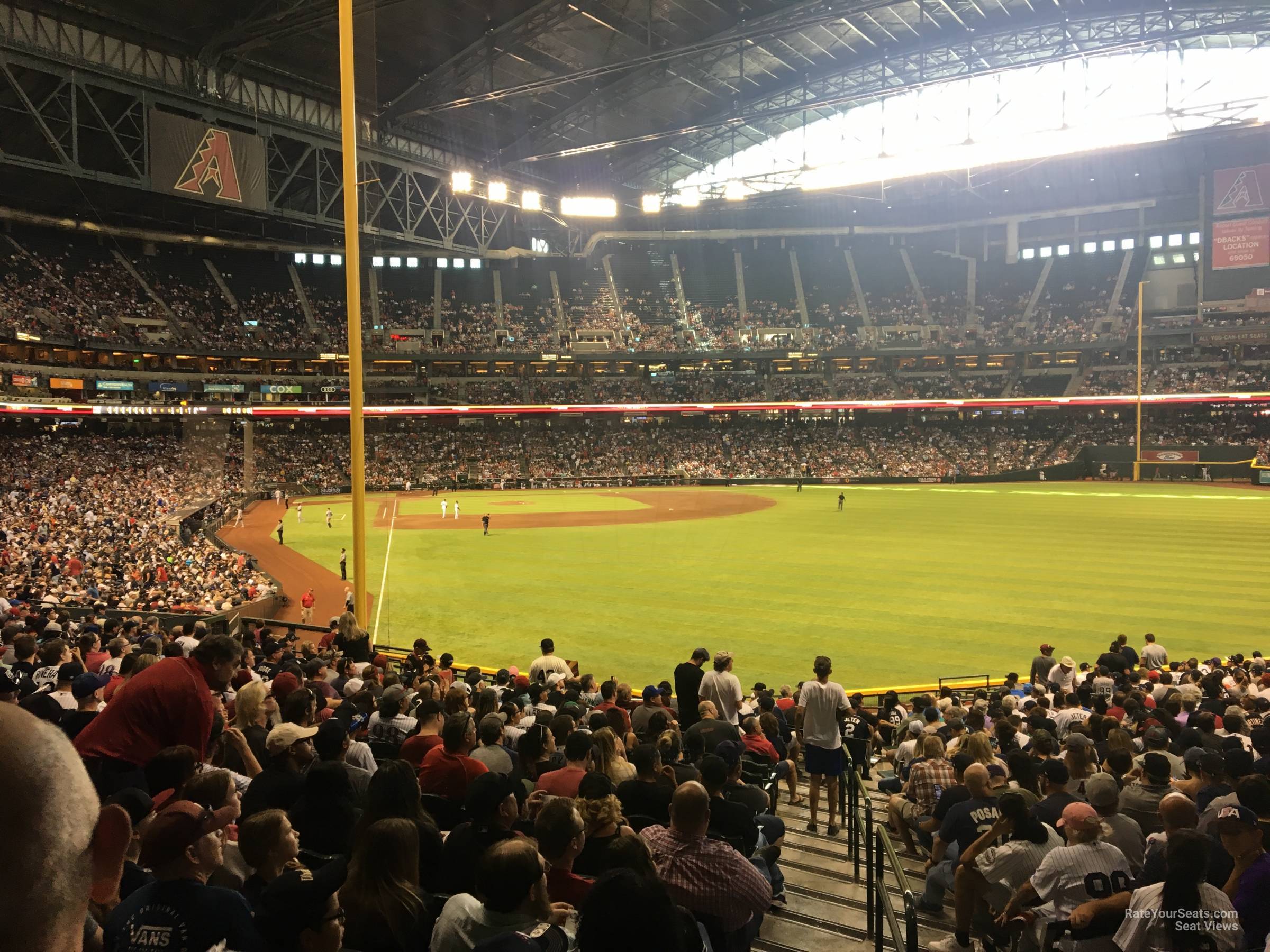 section 106, row 39 seat view  for baseball - chase field