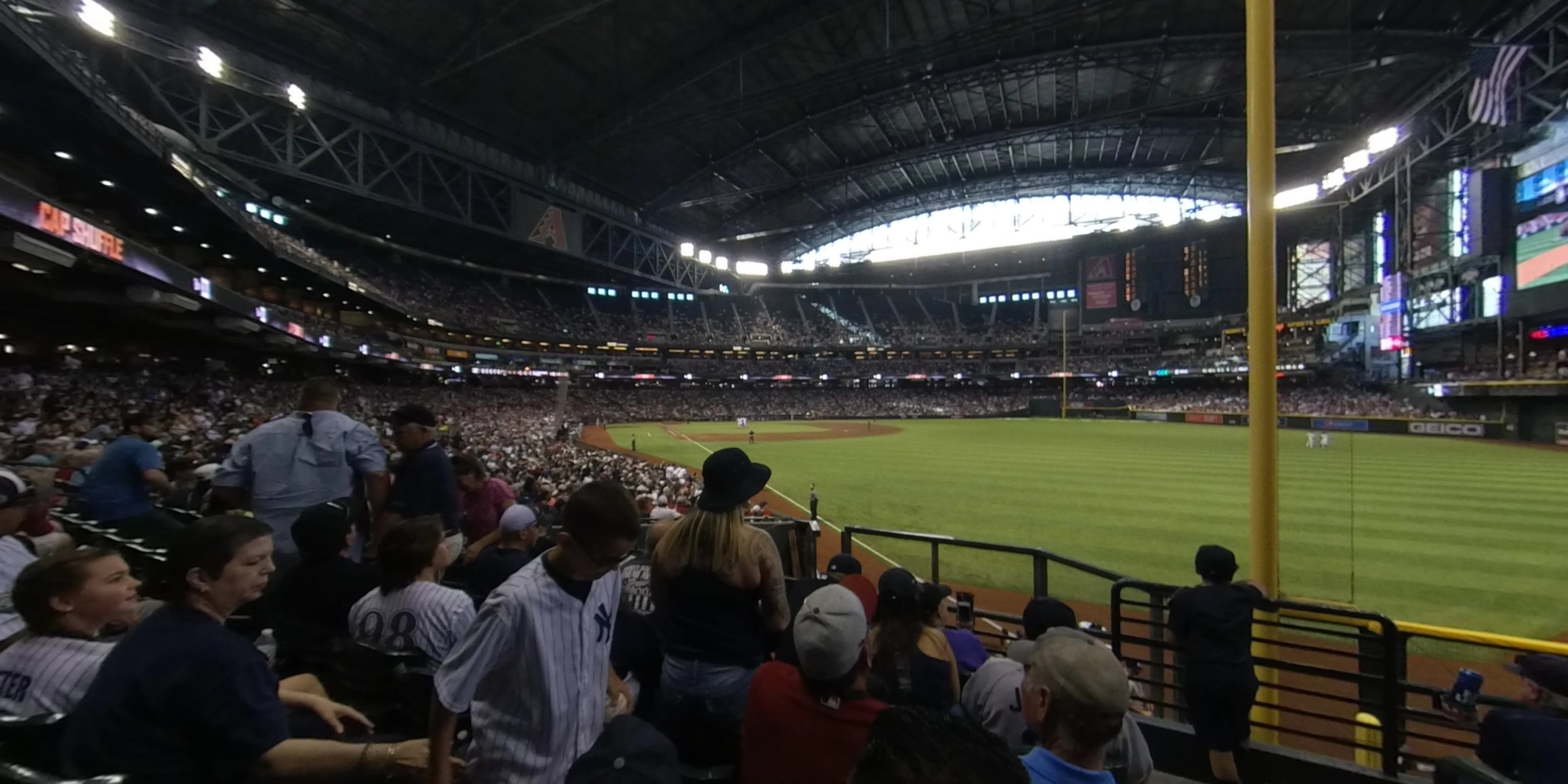 section 107 panoramic seat view  for baseball - chase field
