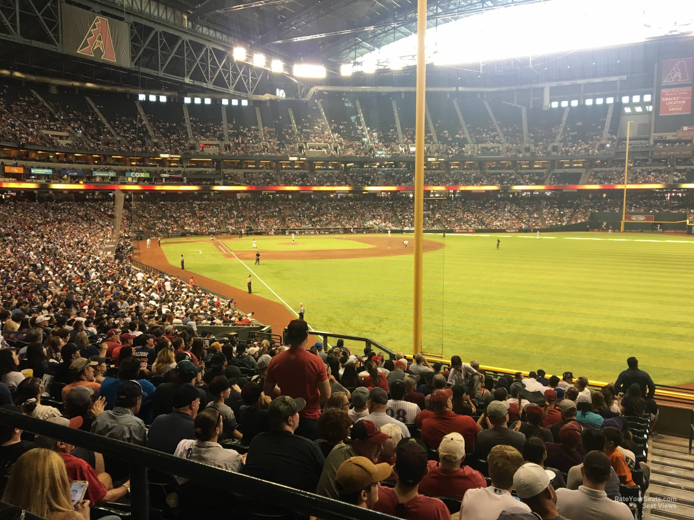section 107, row 39 seat view  for baseball - chase field