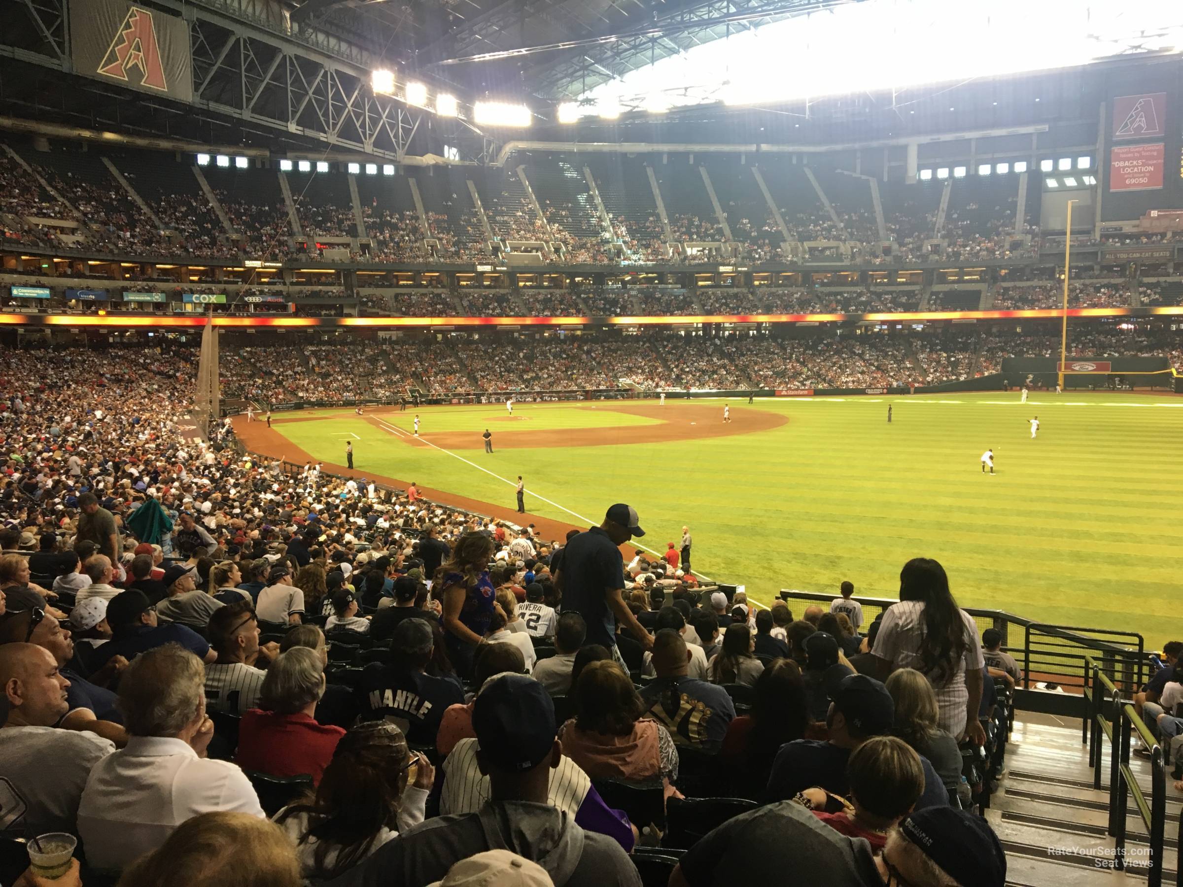 section 108, row 39 seat view  for baseball - chase field