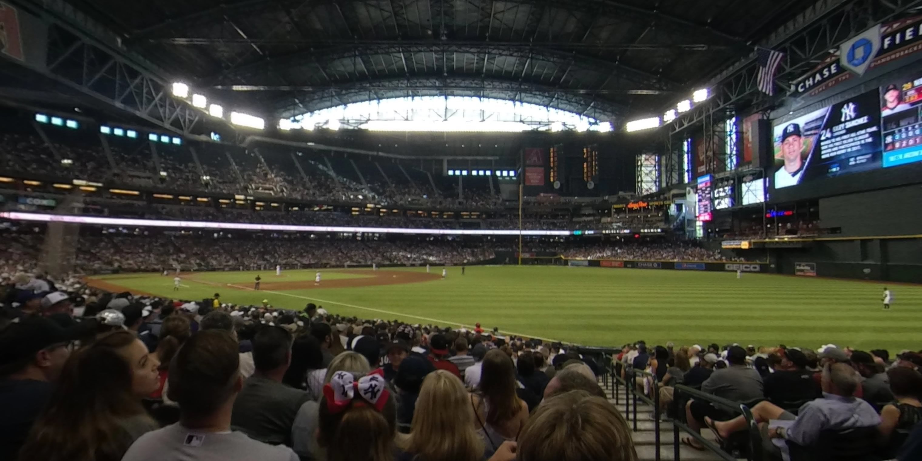 section 109 panoramic seat view  for baseball - chase field