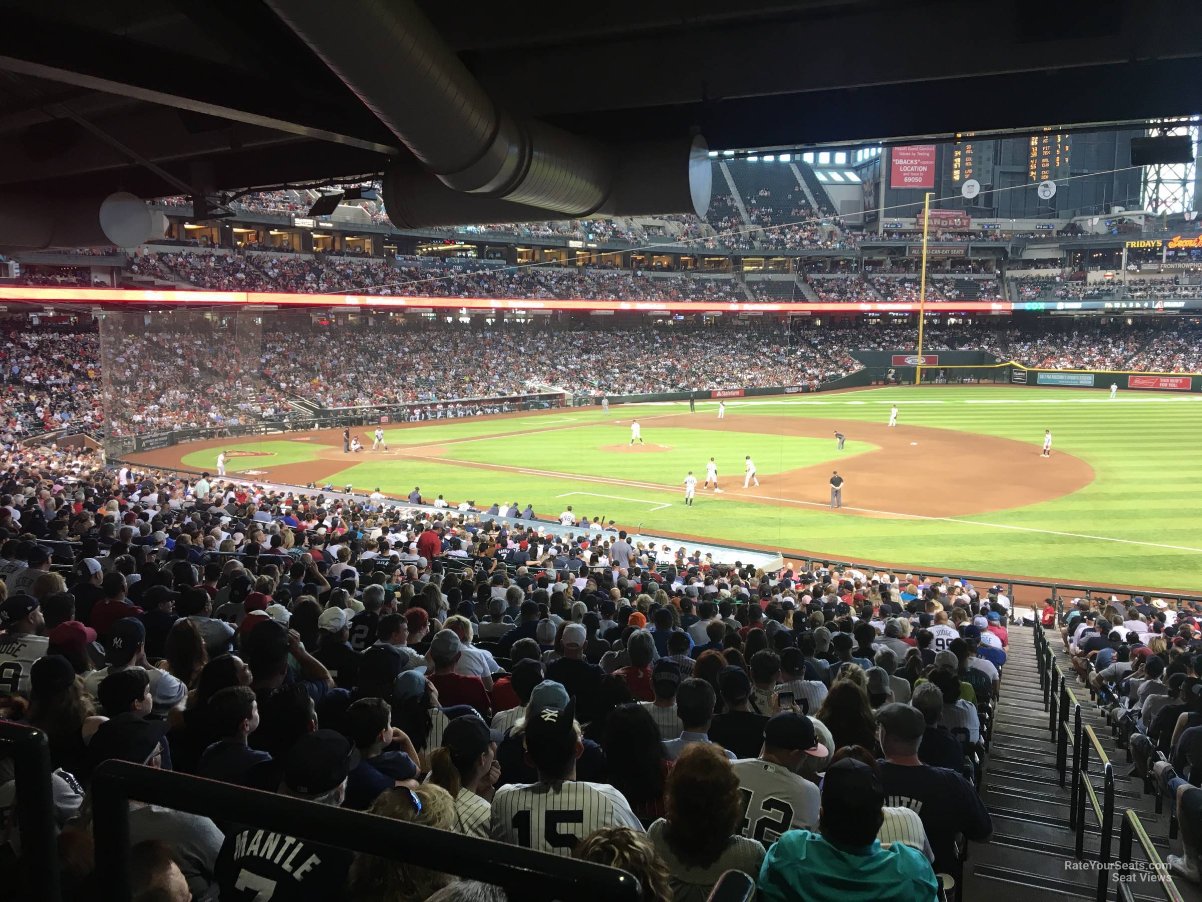 section 114, row 39 seat view  for baseball - chase field