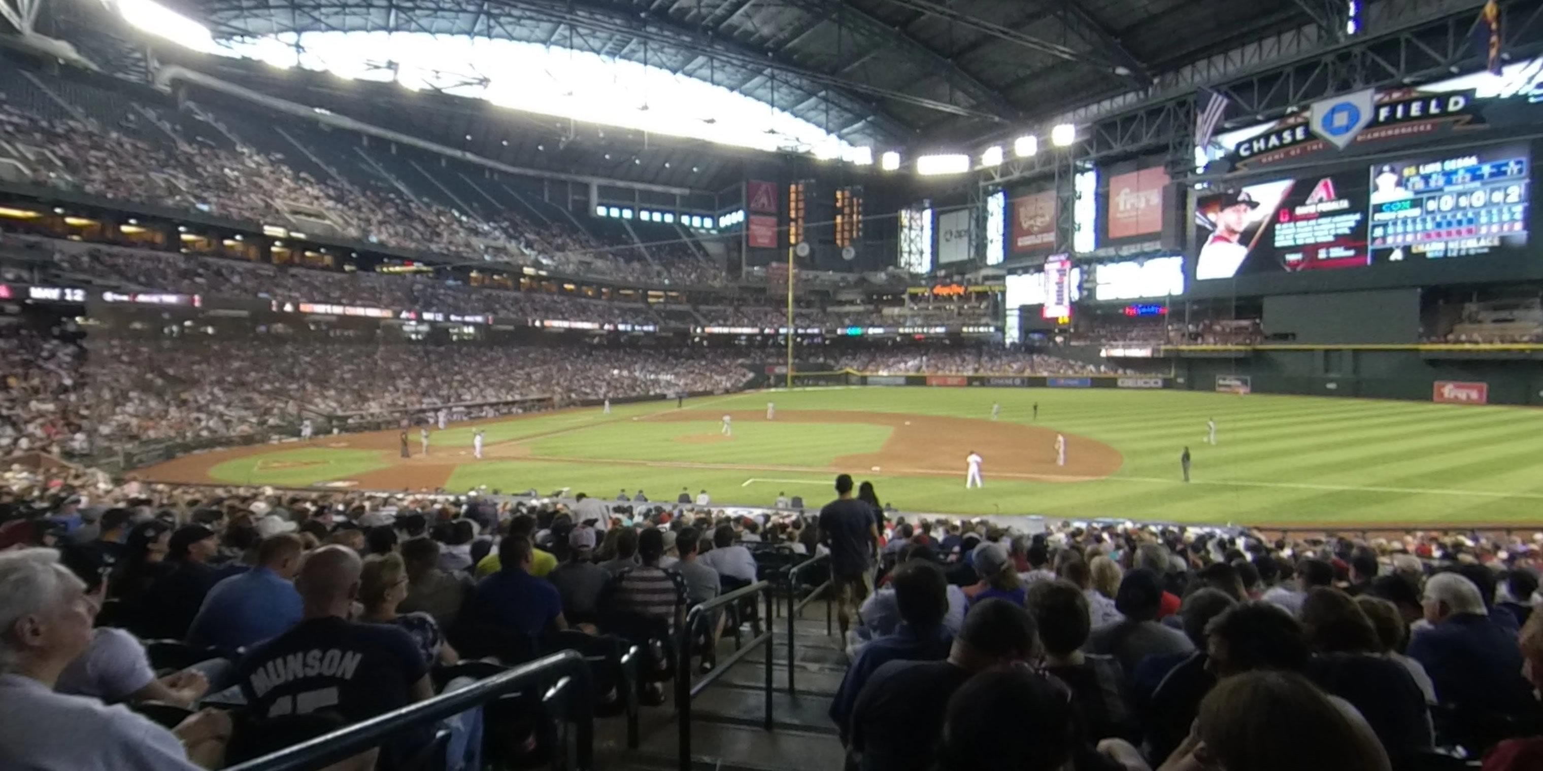 section 115 panoramic seat view  for baseball - chase field