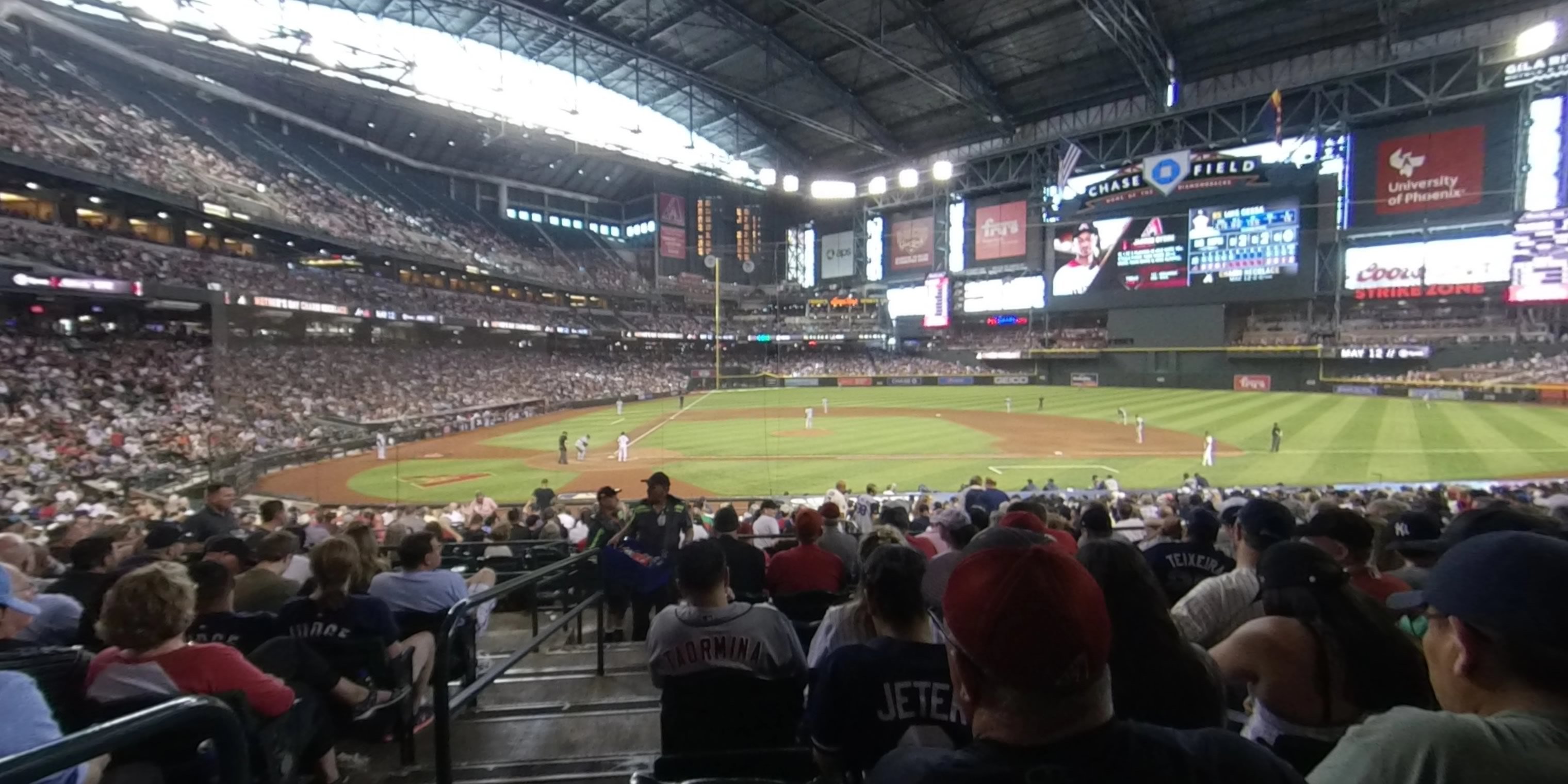 section 117 panoramic seat view  for baseball - chase field