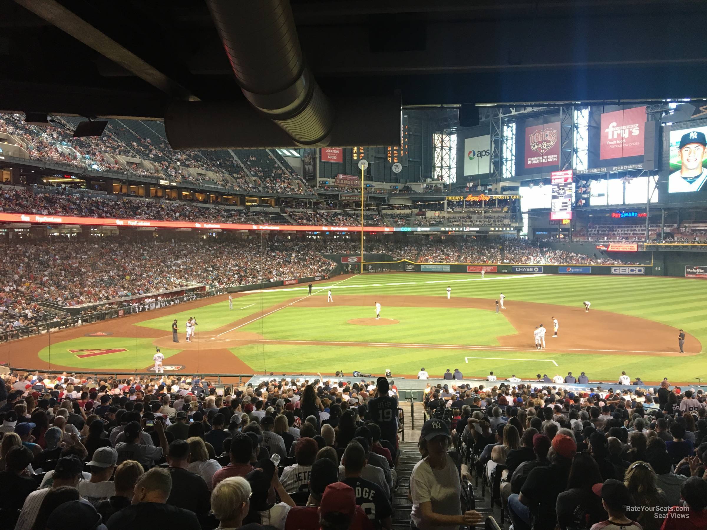 section 117, row 39 seat view  for baseball - chase field