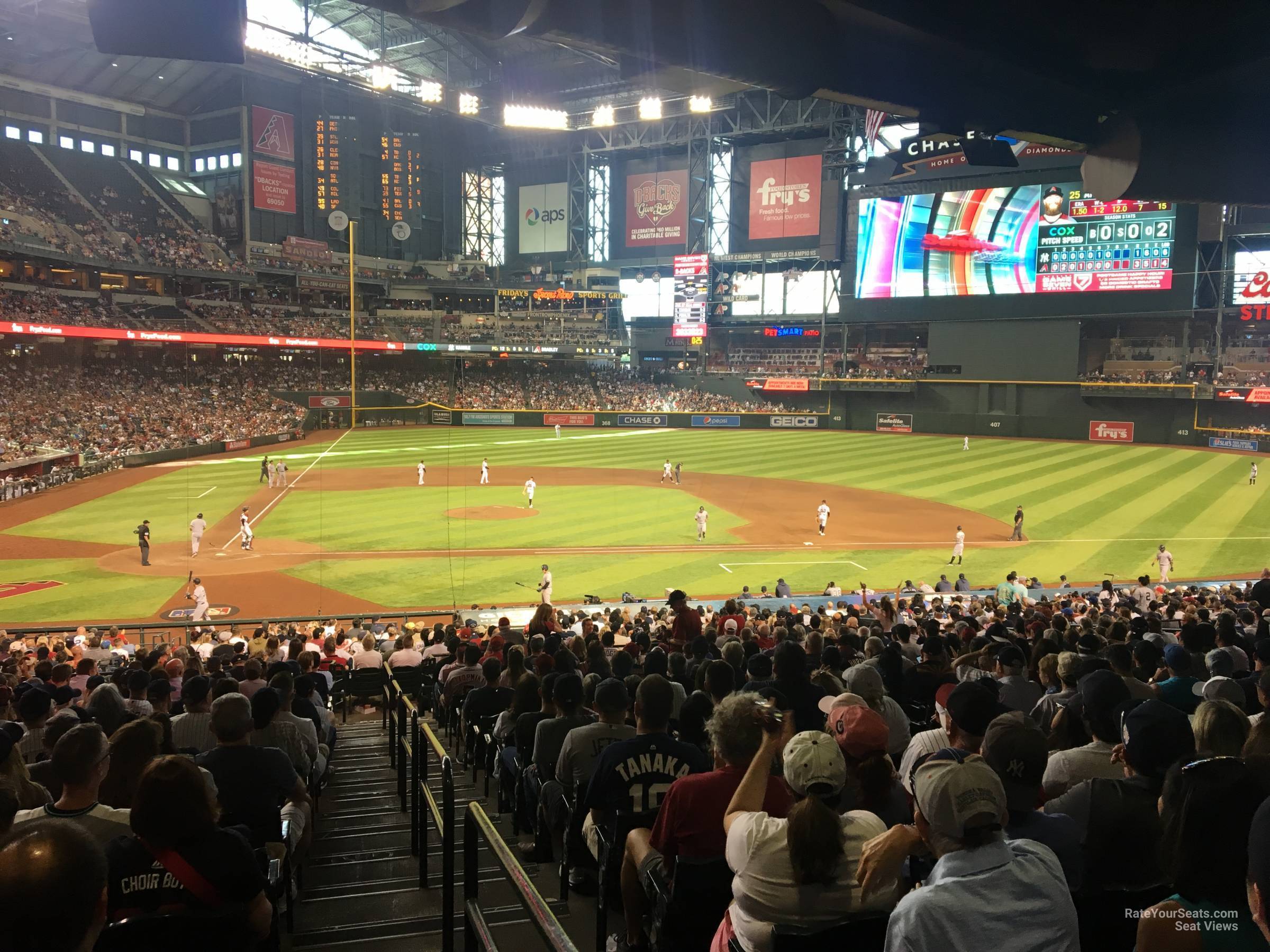 section 118, row 39 seat view  for baseball - chase field