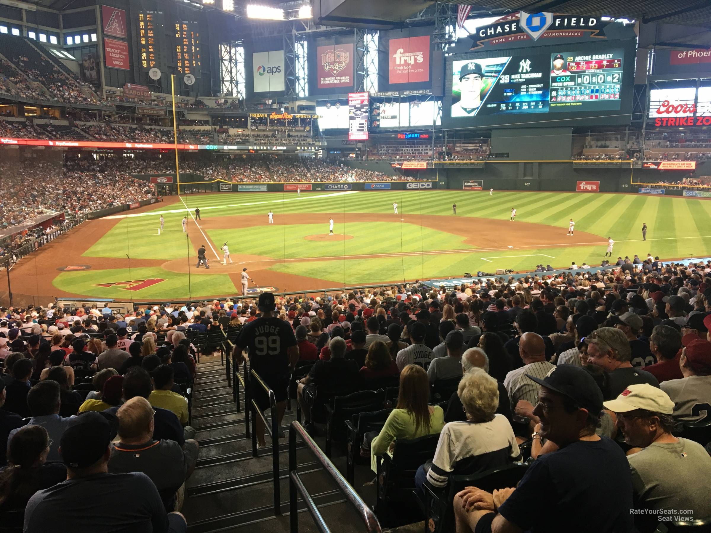 section 119, row 39 seat view  for baseball - chase field