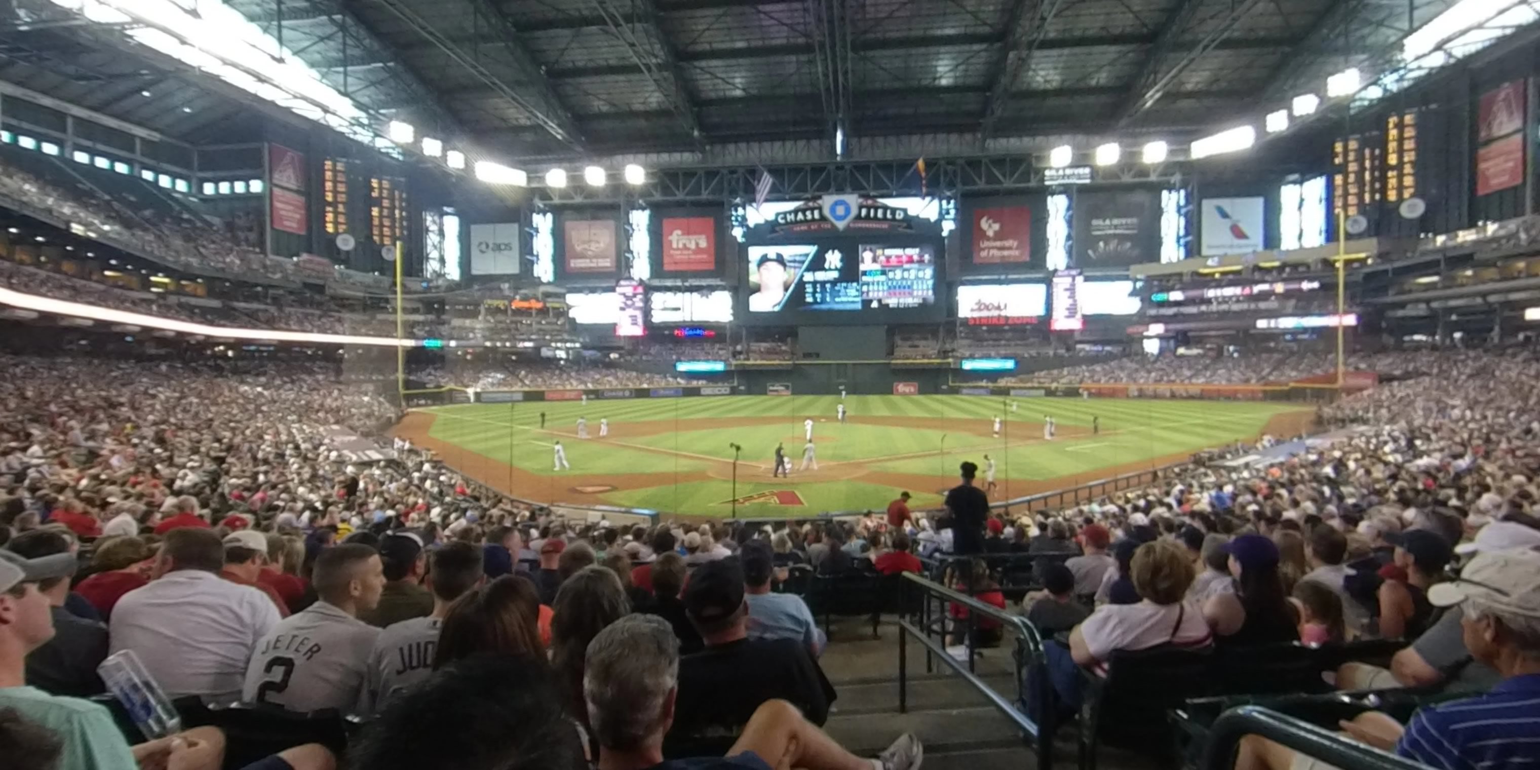 section 121 panoramic seat view  for baseball - chase field