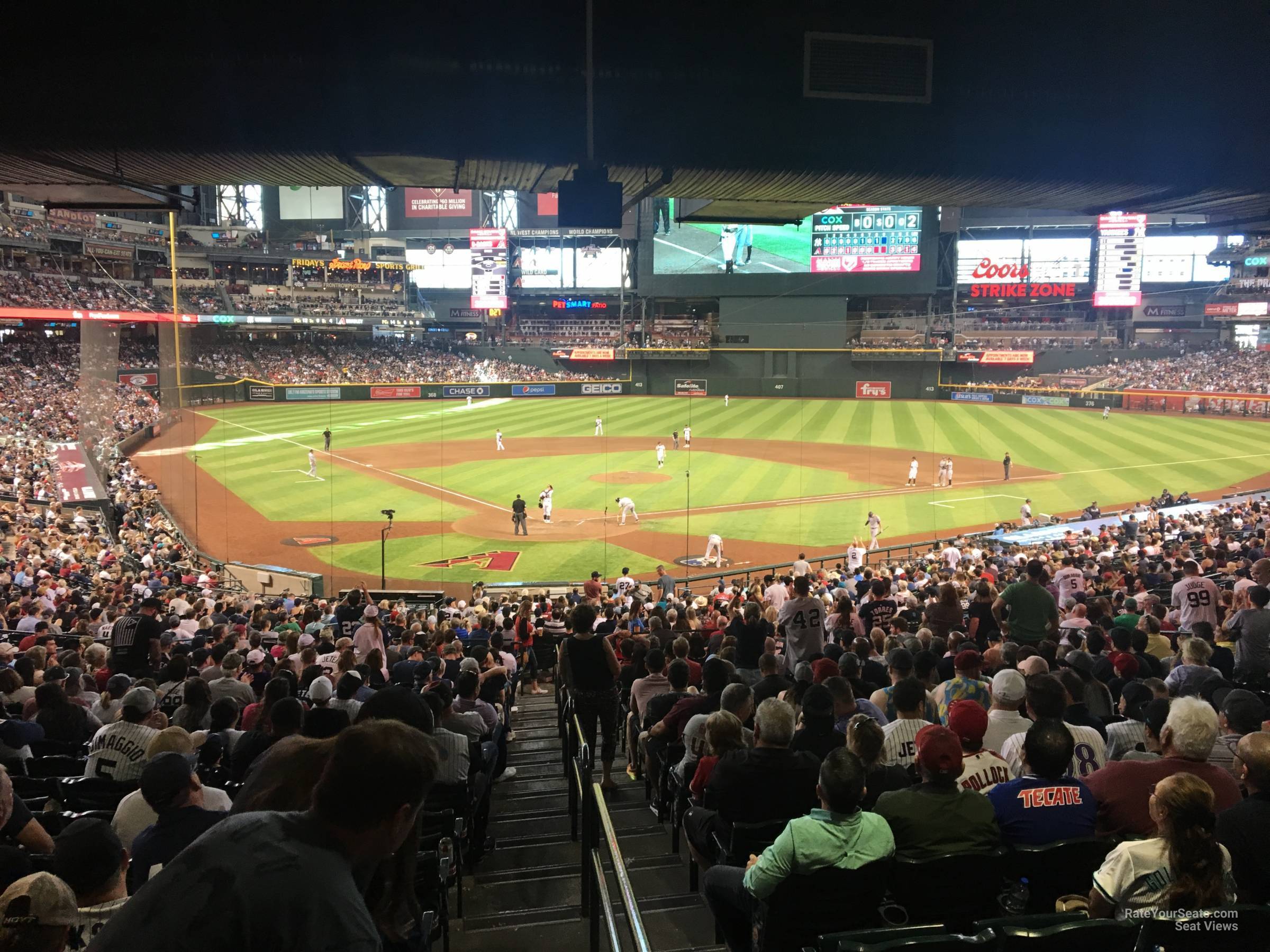 section 121, row 39 seat view  for baseball - chase field