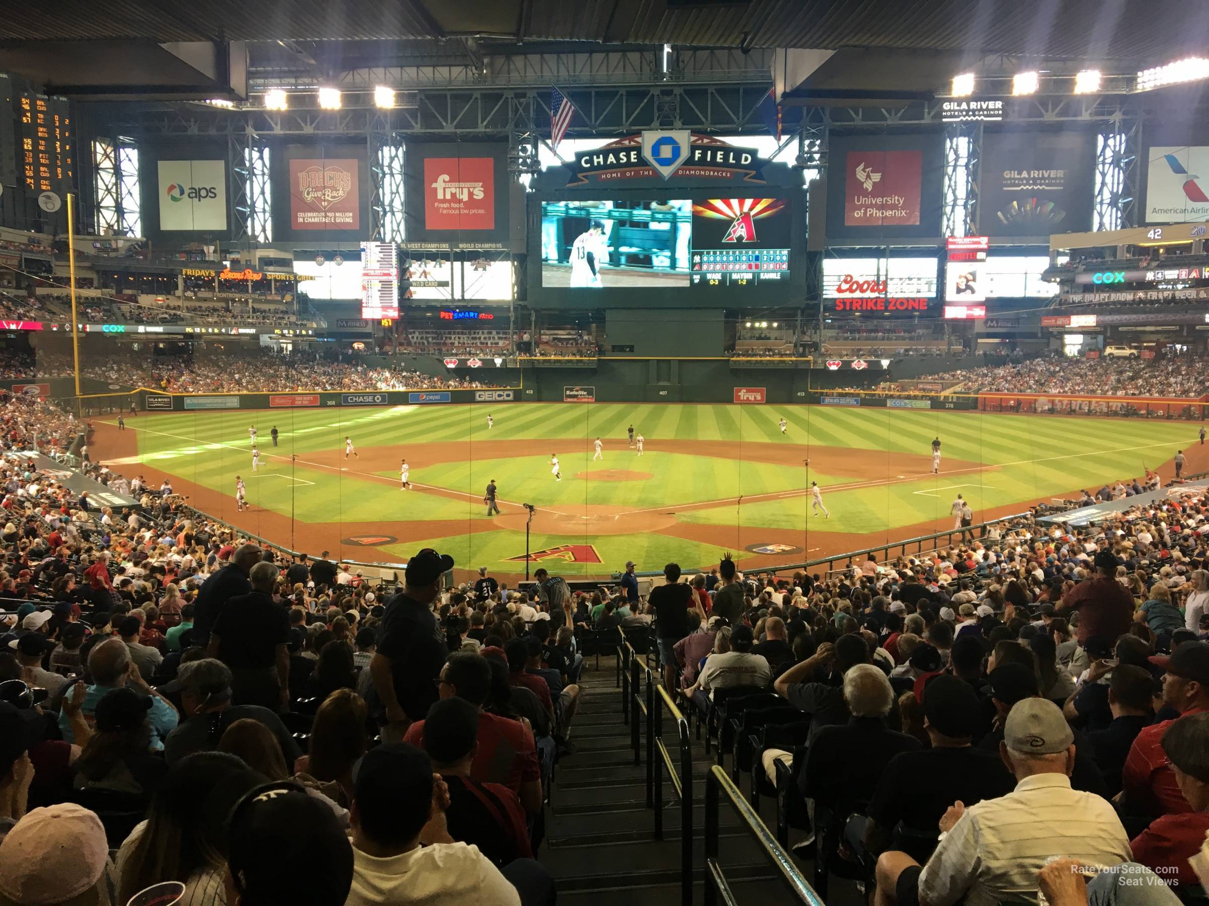 section 122, row 39 seat view  for baseball - chase field