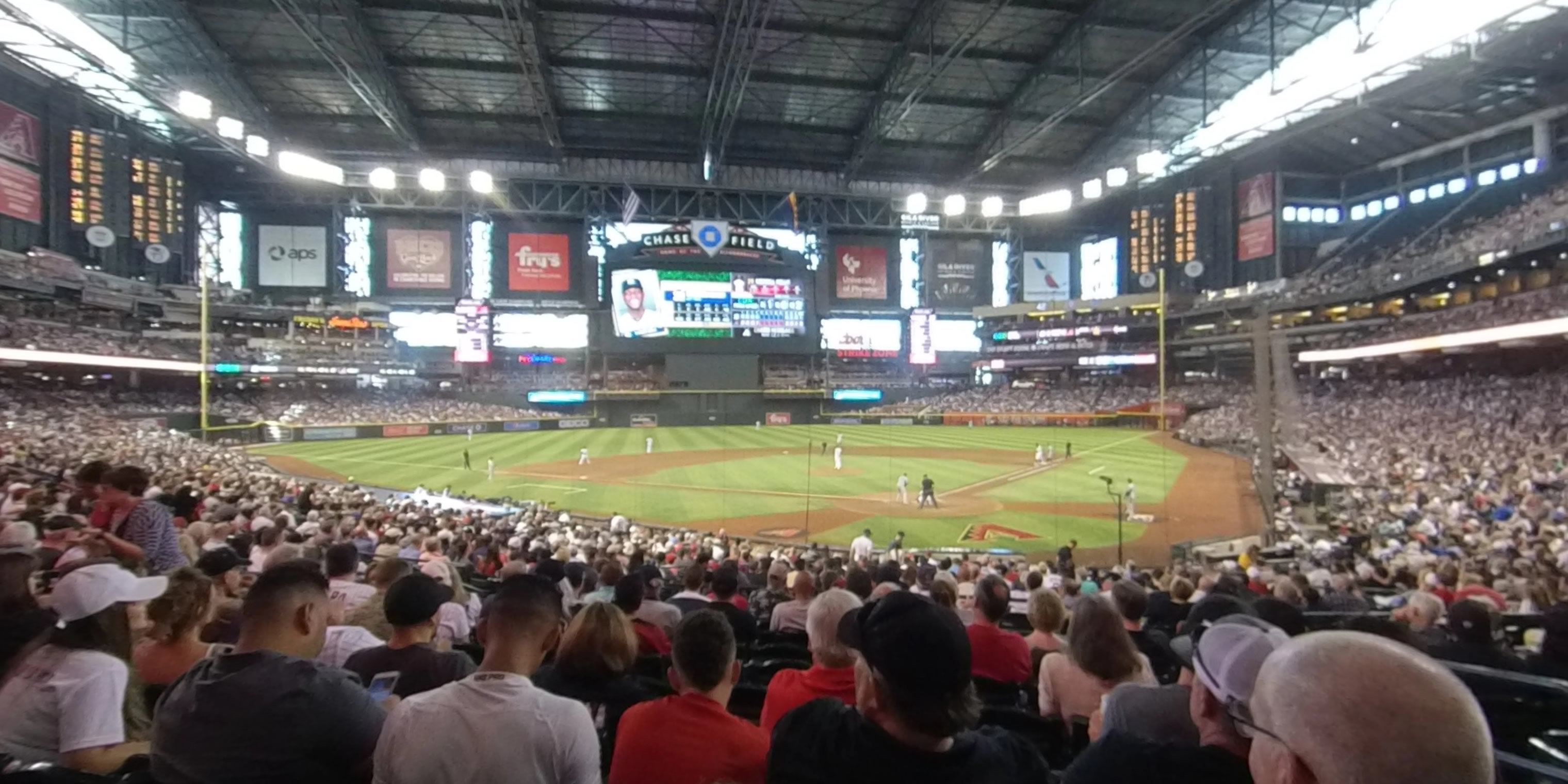 section 123 panoramic seat view  for baseball - chase field