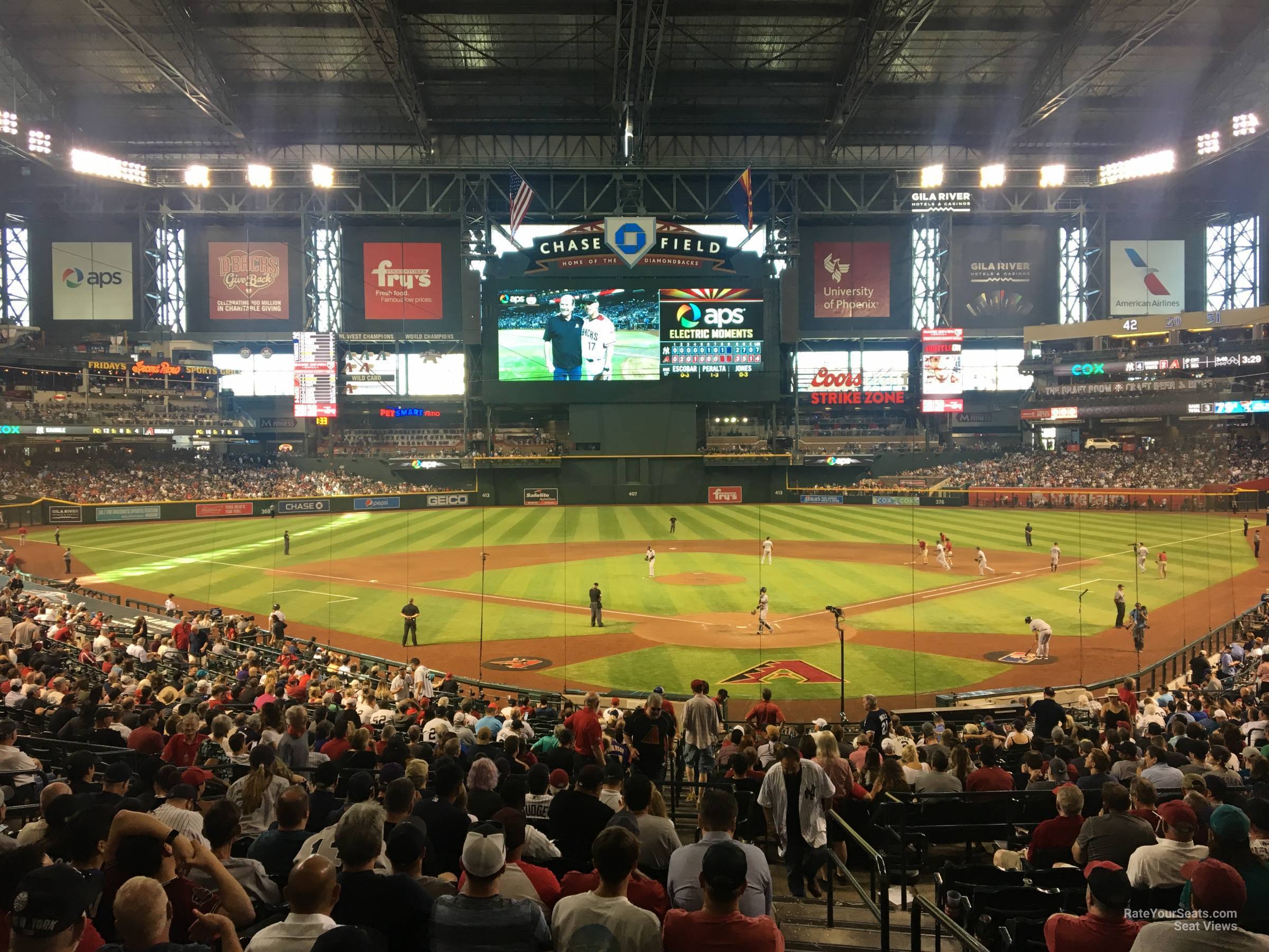 section 123, row 39 seat view  for baseball - chase field