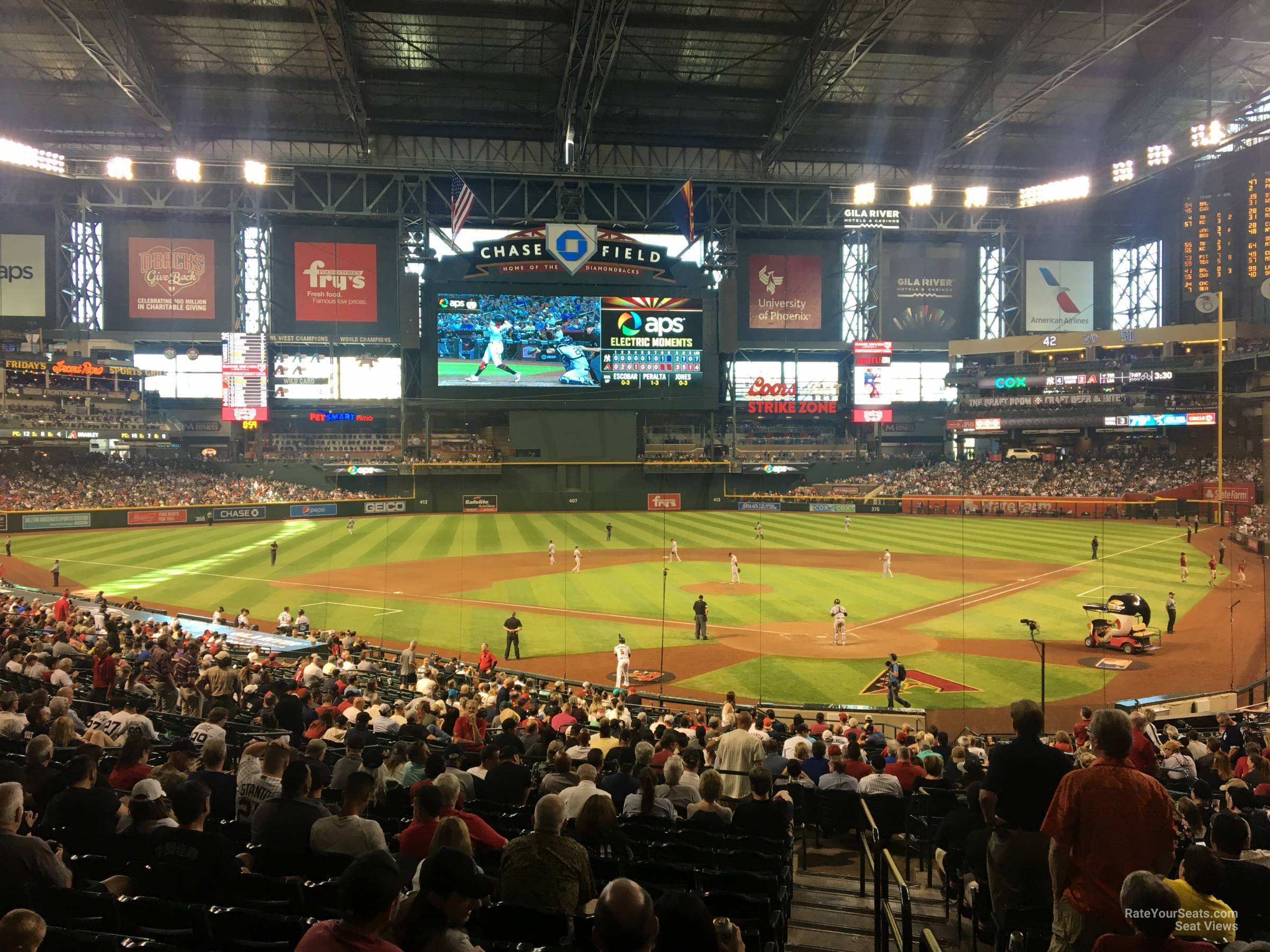 section 124, row 39 seat view  for baseball - chase field