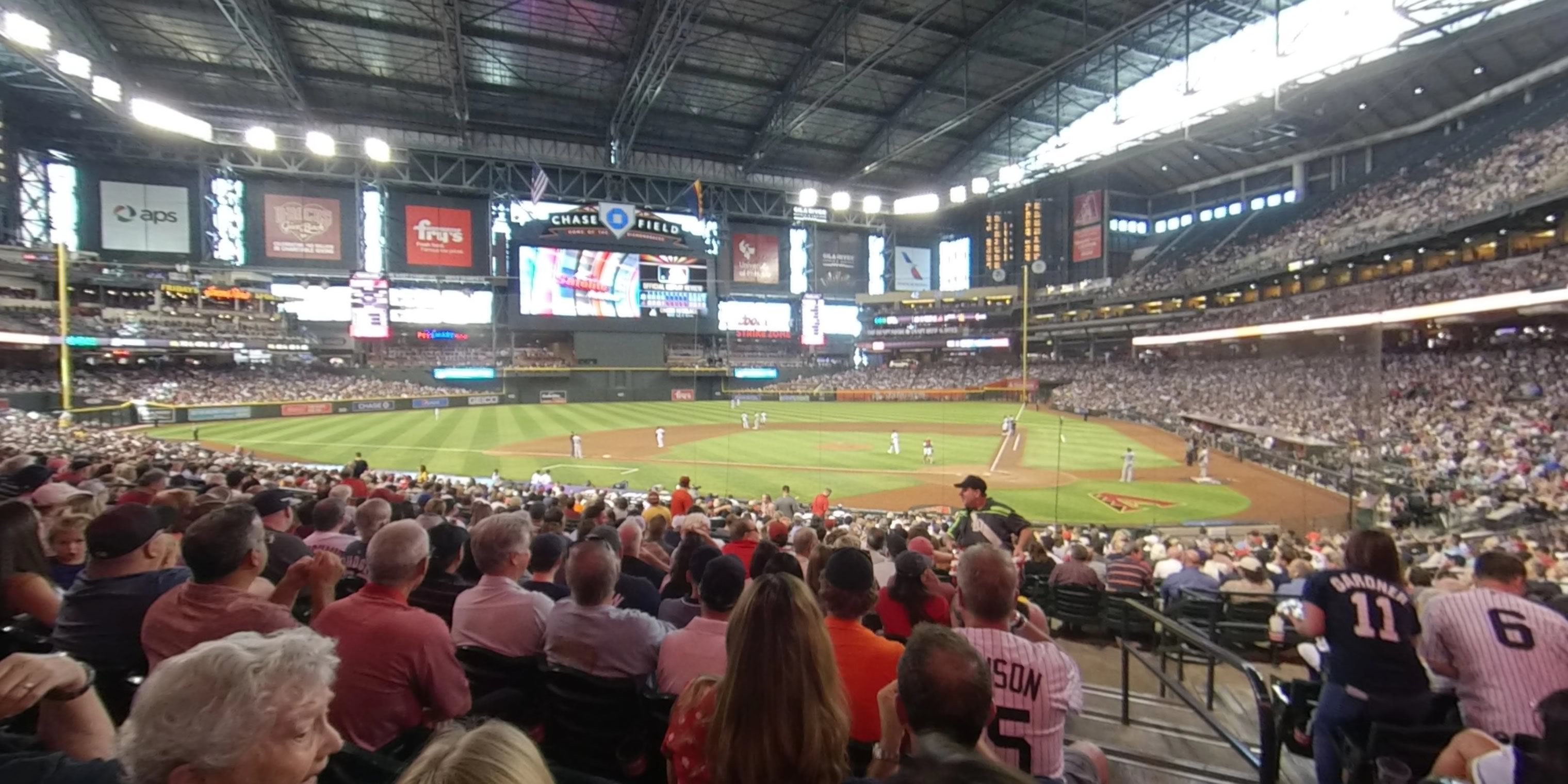 section 125 panoramic seat view  for baseball - chase field